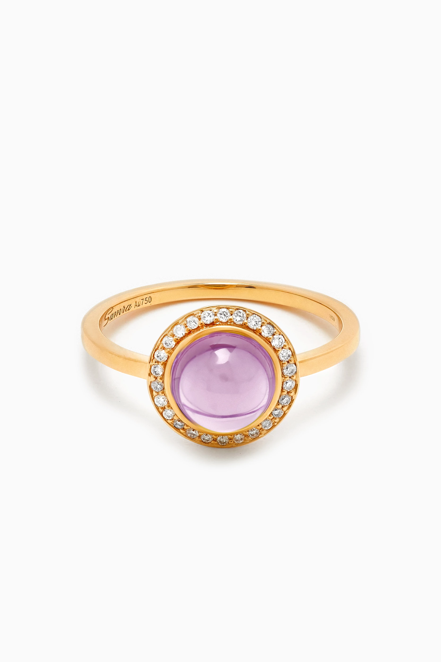 Amethyst rose gold ring deals