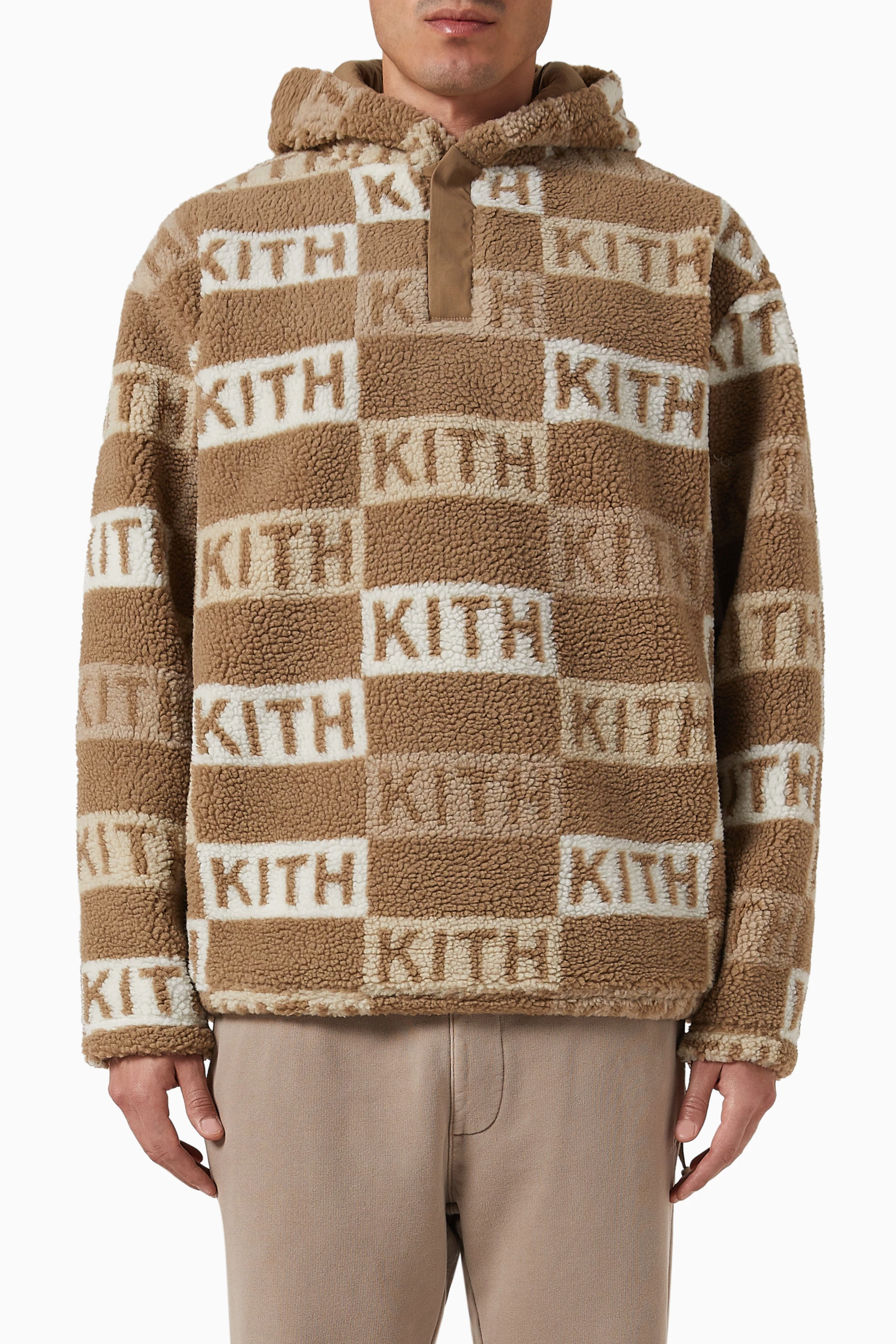 Buy Kith Brown Merrick Sherpa Hoodie for Men in UAE Ounass