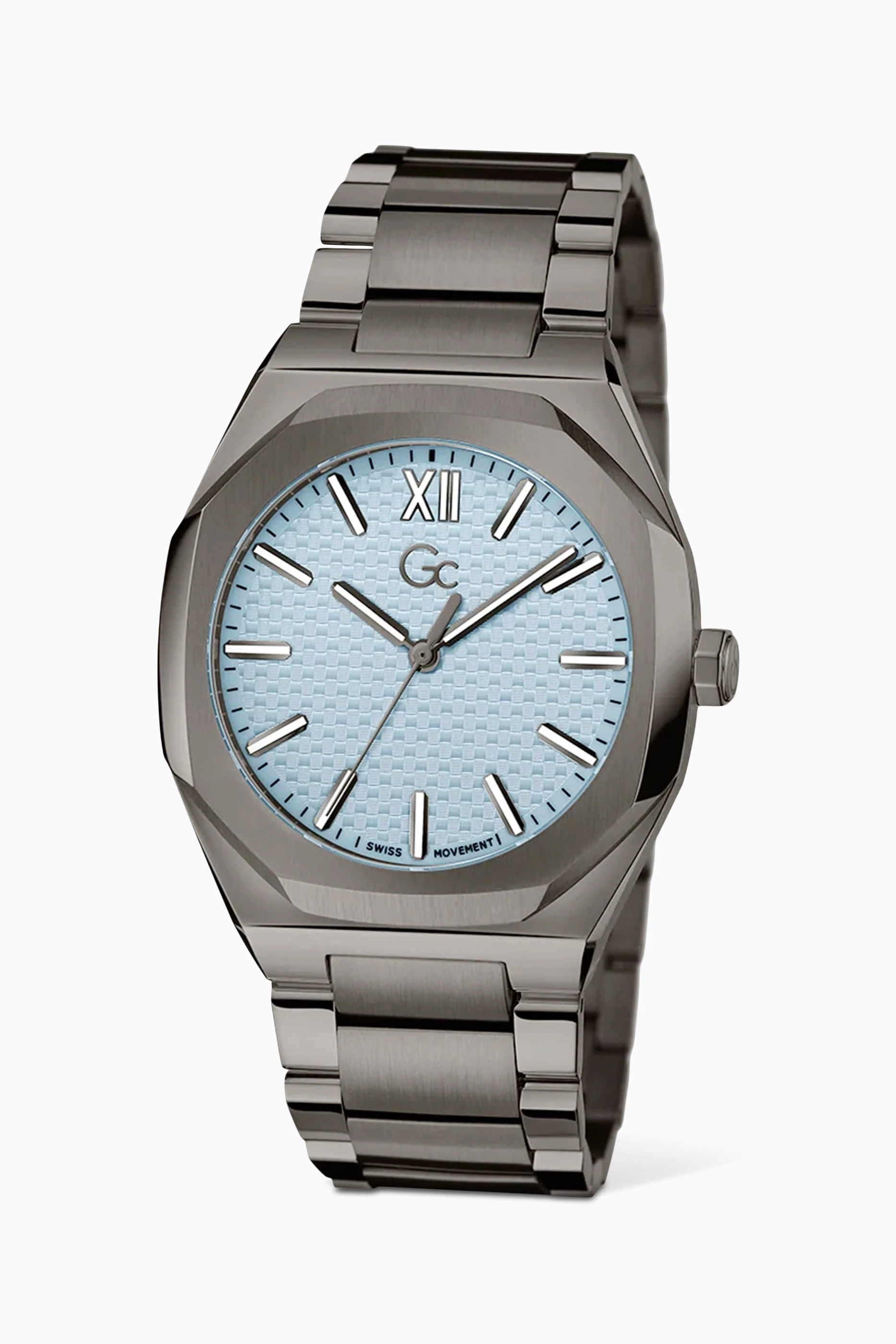 Buy GC Blue Coussin Sleek Quartz Stainless Steel Watch 42mm for