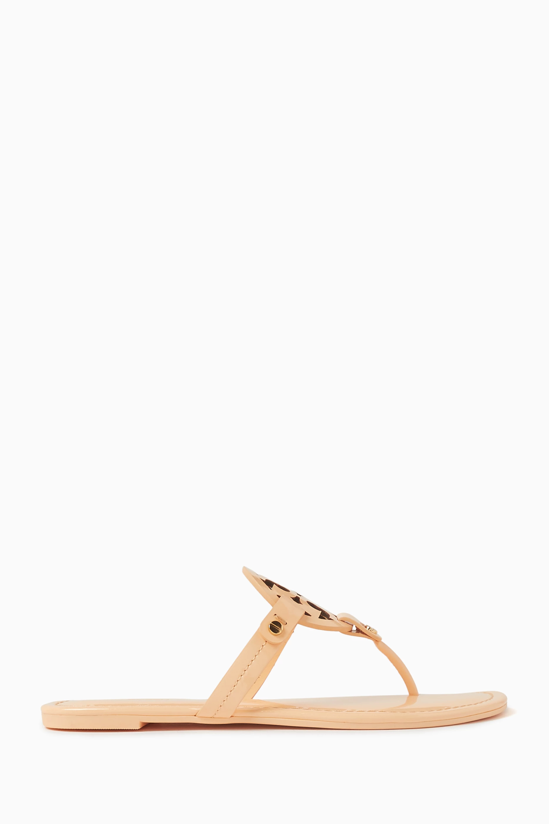 Orange tory burch miller sandals online