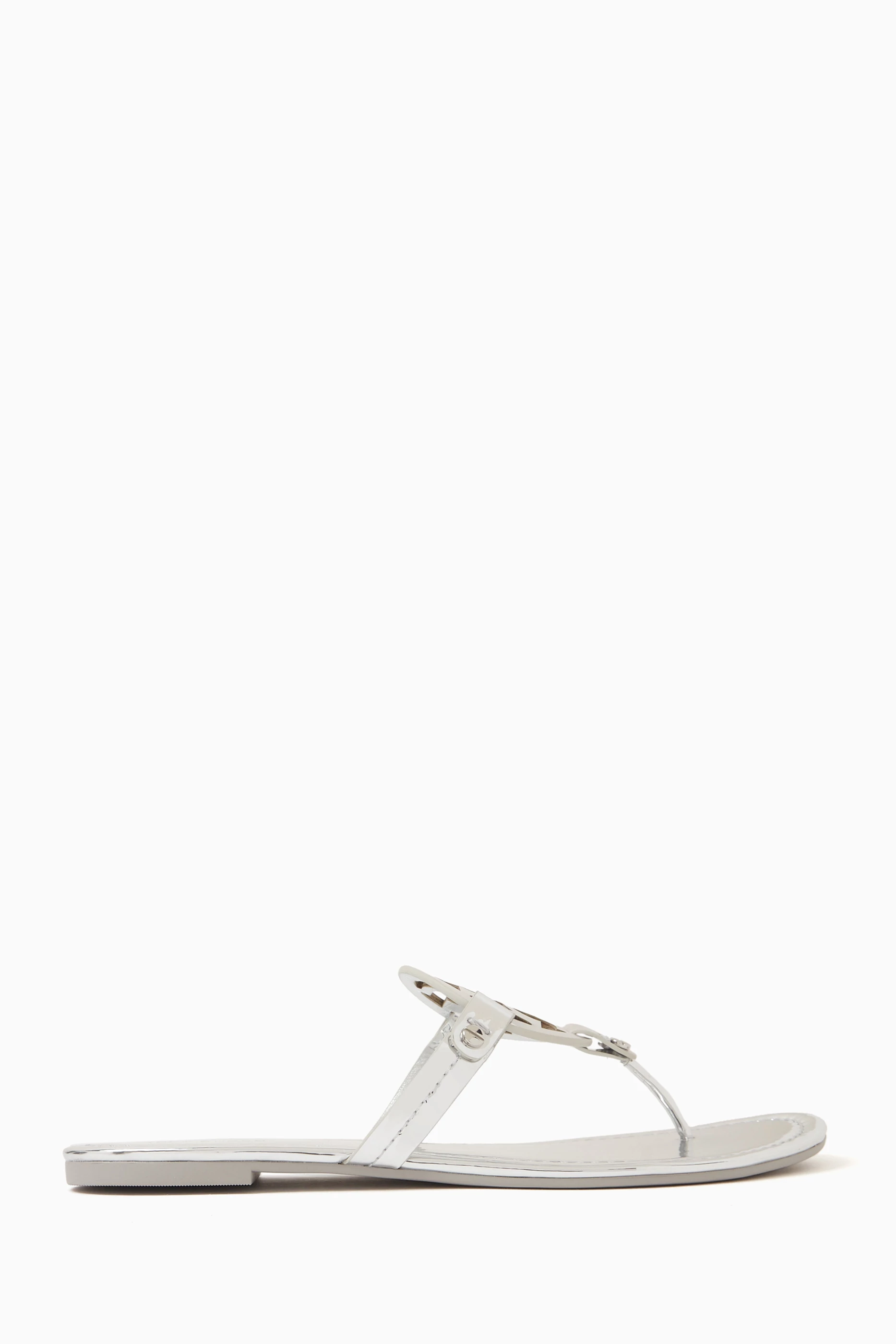 Buy Tory Burch Silver Miller Metallic Sandals for Women in UAE