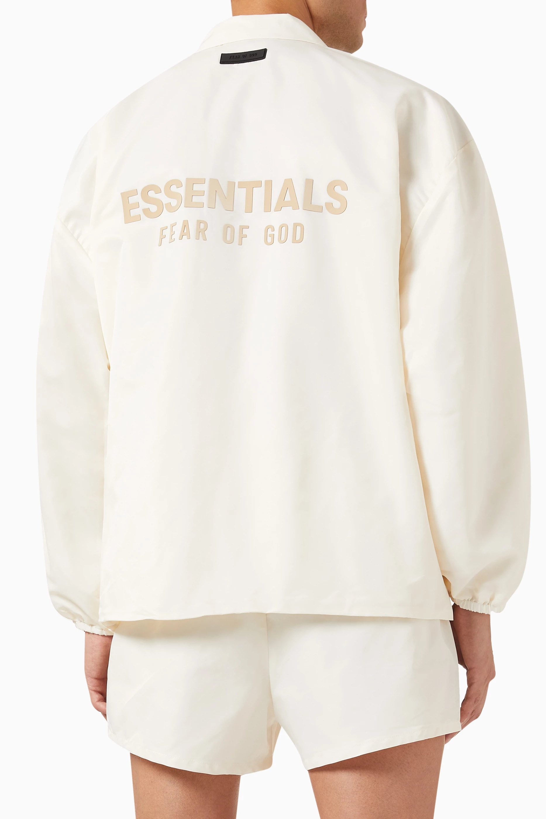 Buy Fear of God Essentials Neutral Coaches Jacket in Nylon for Men