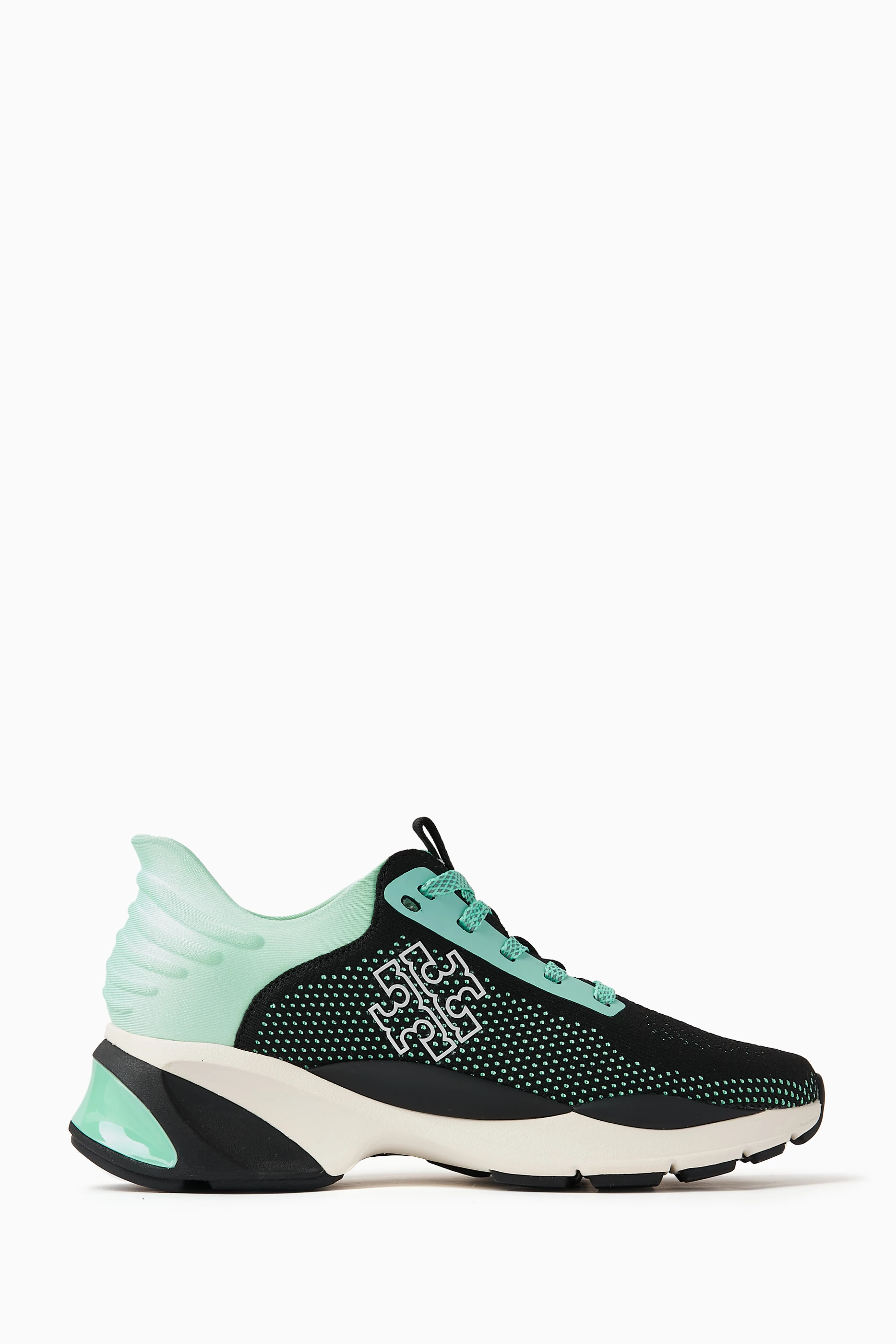 Buy Tory Burch Black Good Luck Sneakers in Leather Suede for