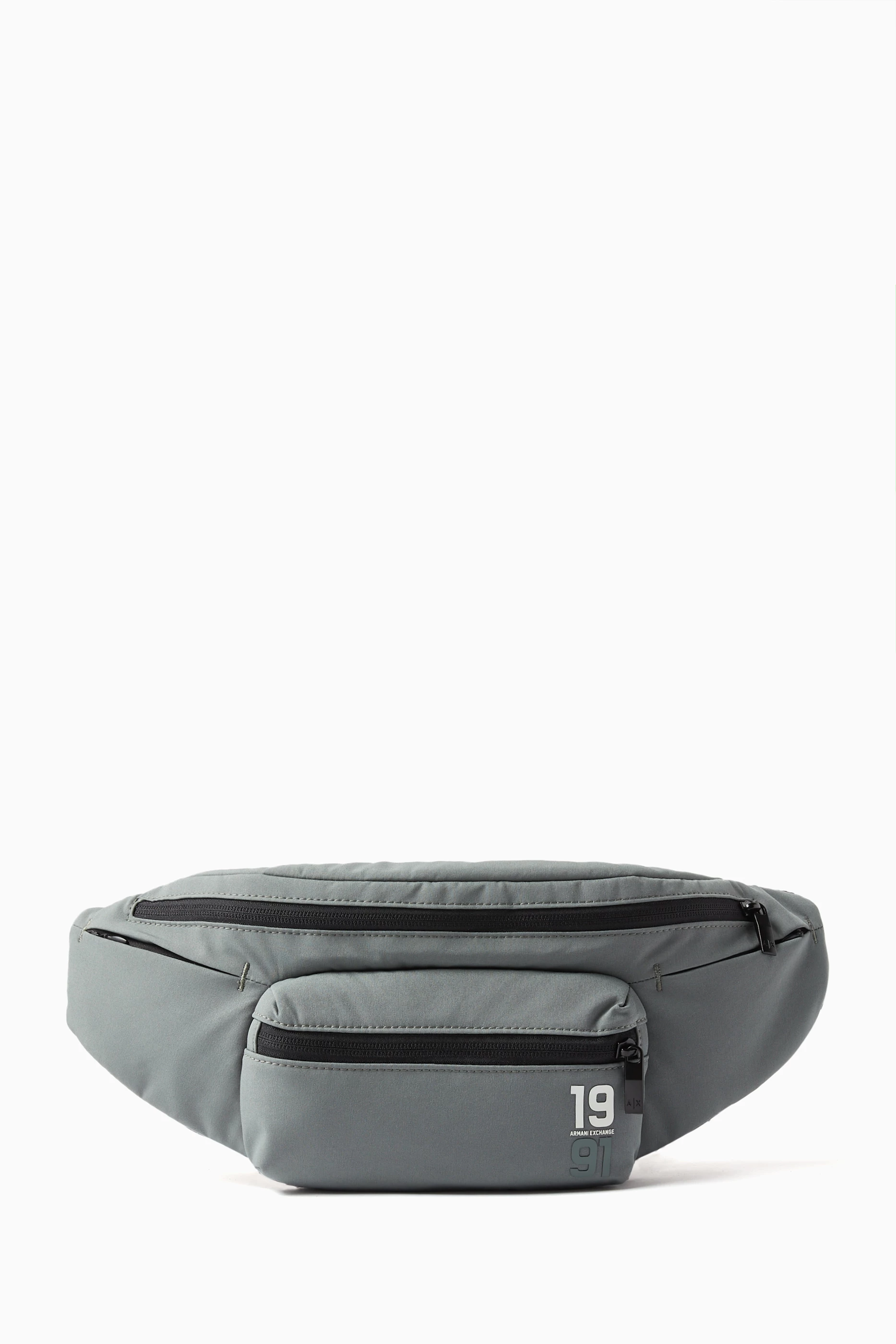 Buy Armani Exchange Green Nineteen Ninety One Waist Bag in Nylon