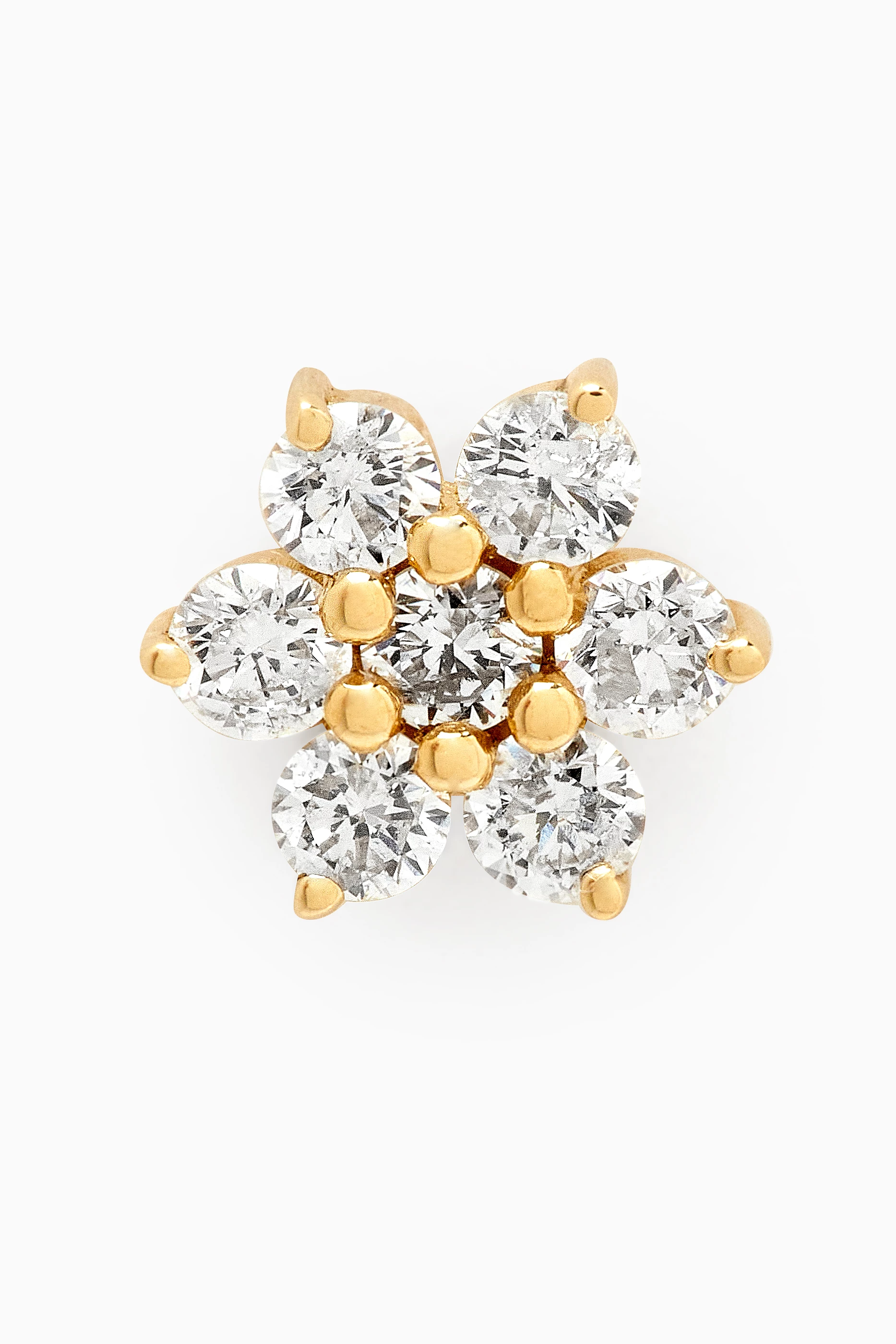 Diamond cheap flower studs