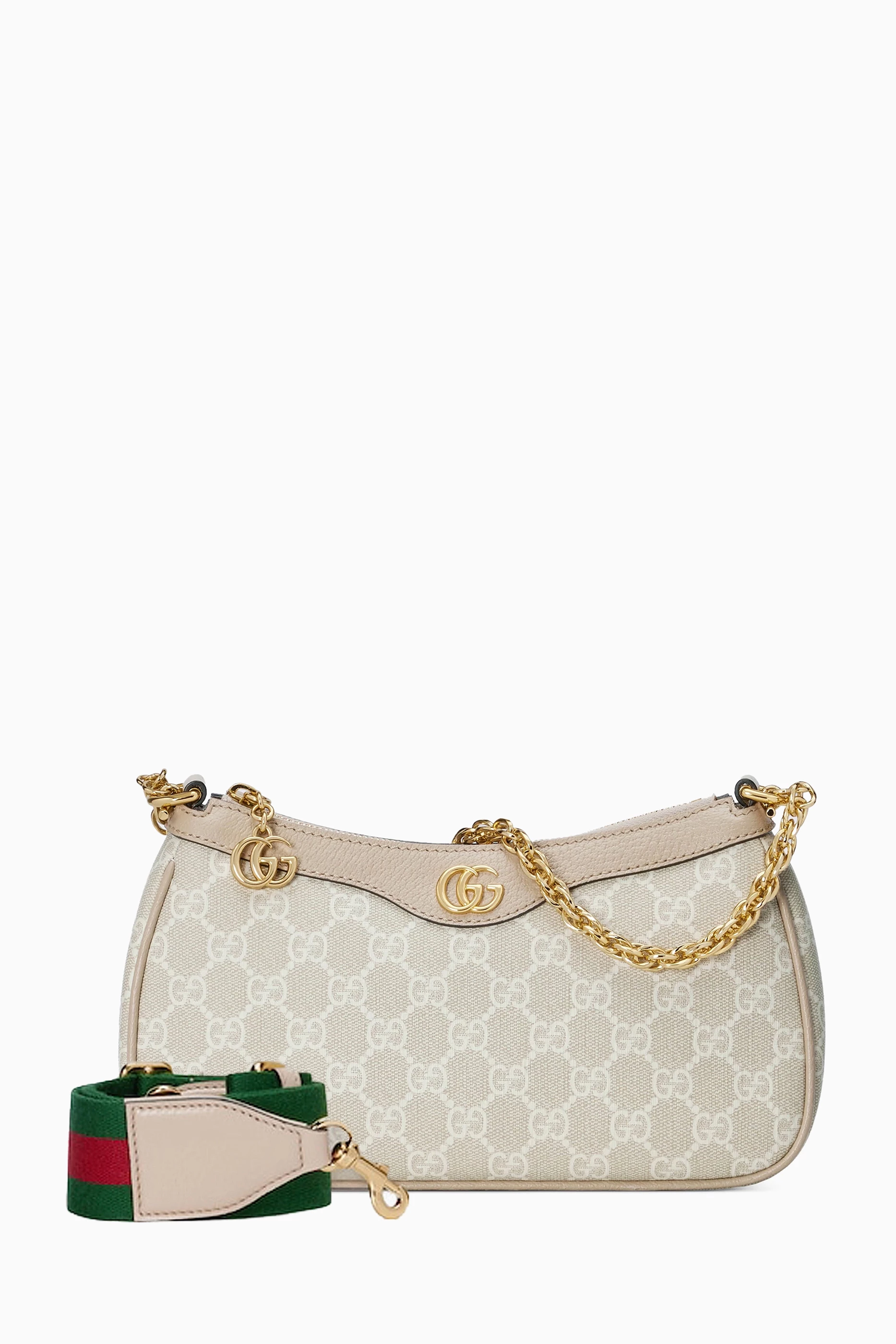Buy Gucci Neutral Ophidia Small Handbag in GG Supreme Canvas for