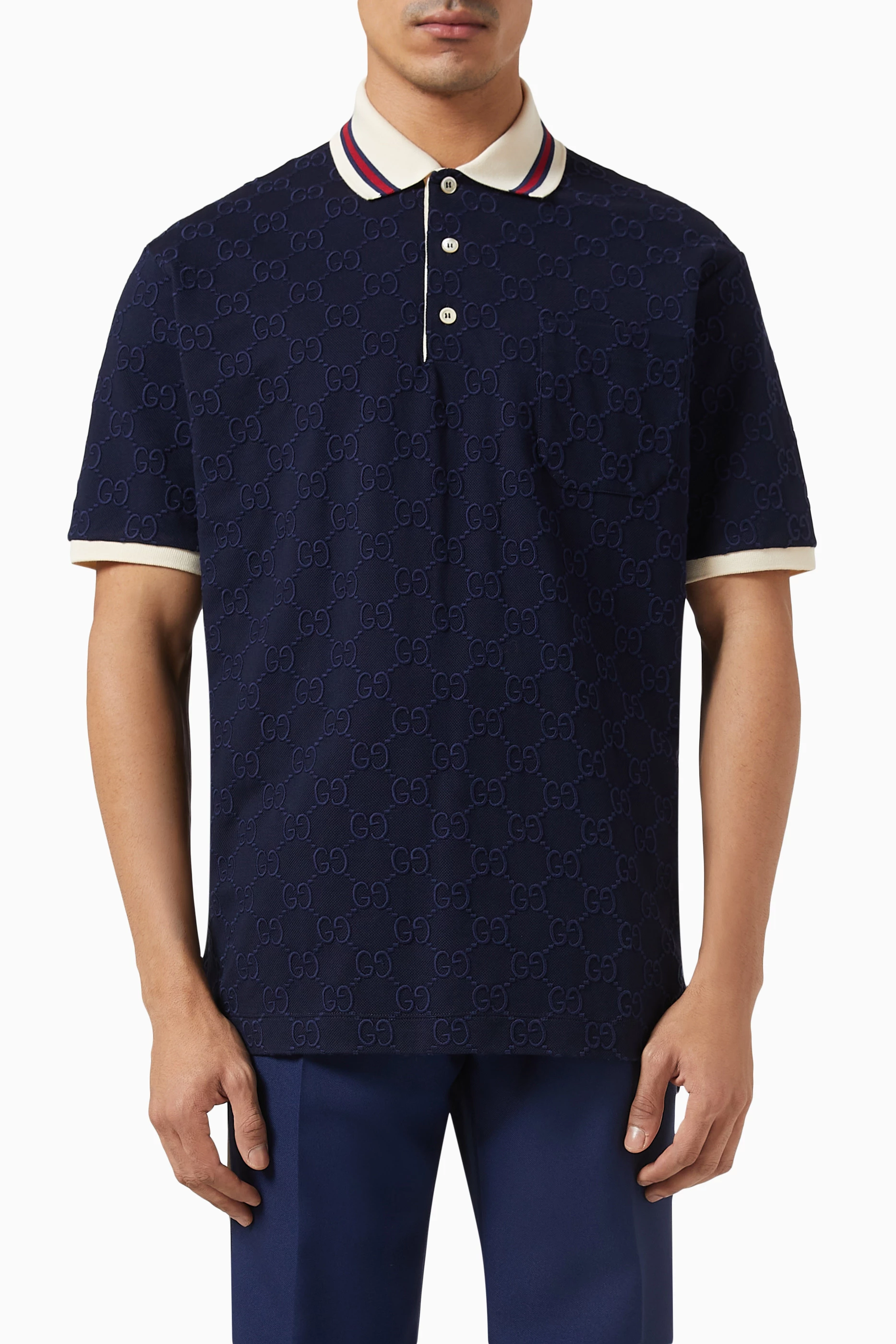 Black gucci deals polo shirt
