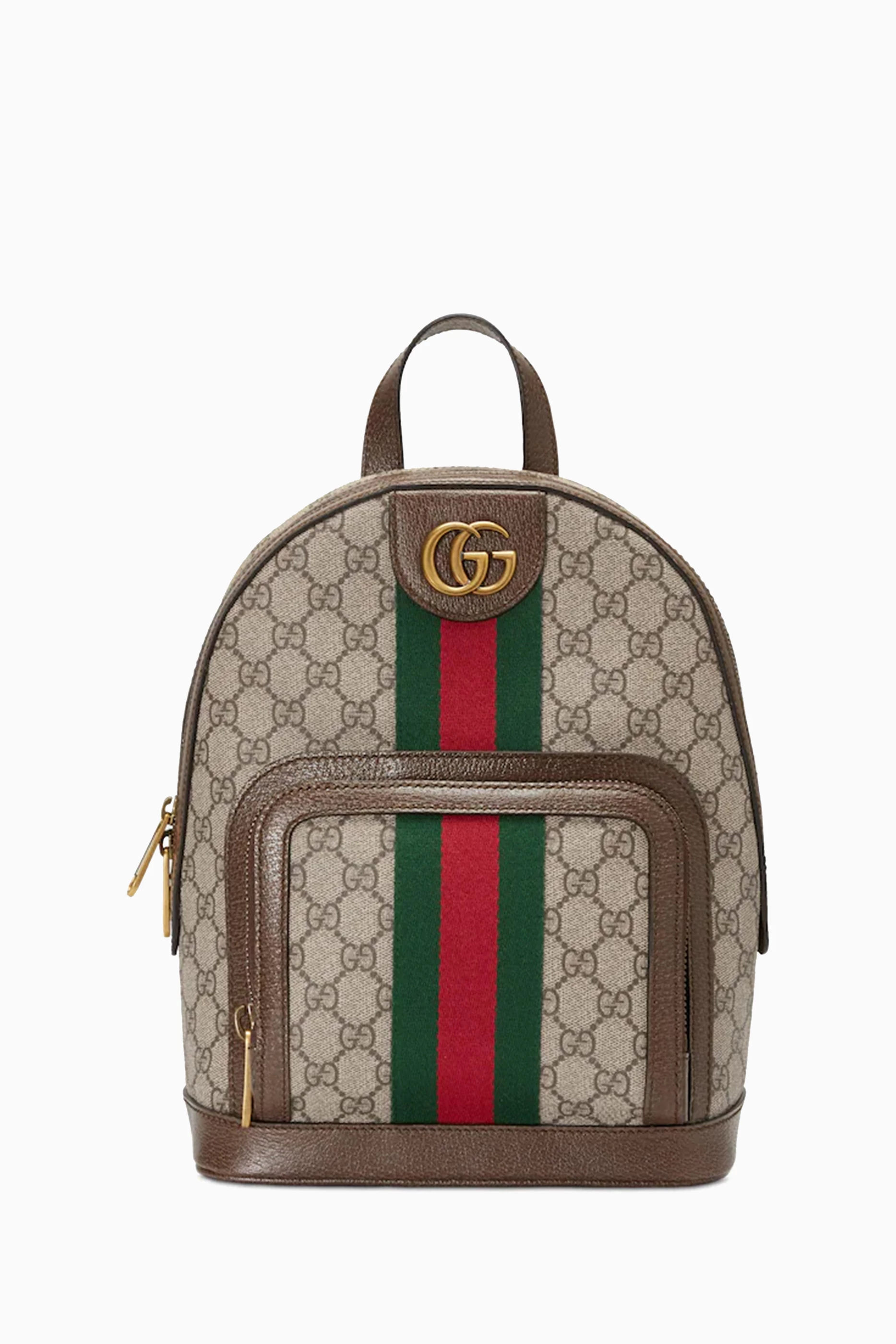 Buy Gucci Brown Small Ophidia GG Supreme Backpack in Coated canvas