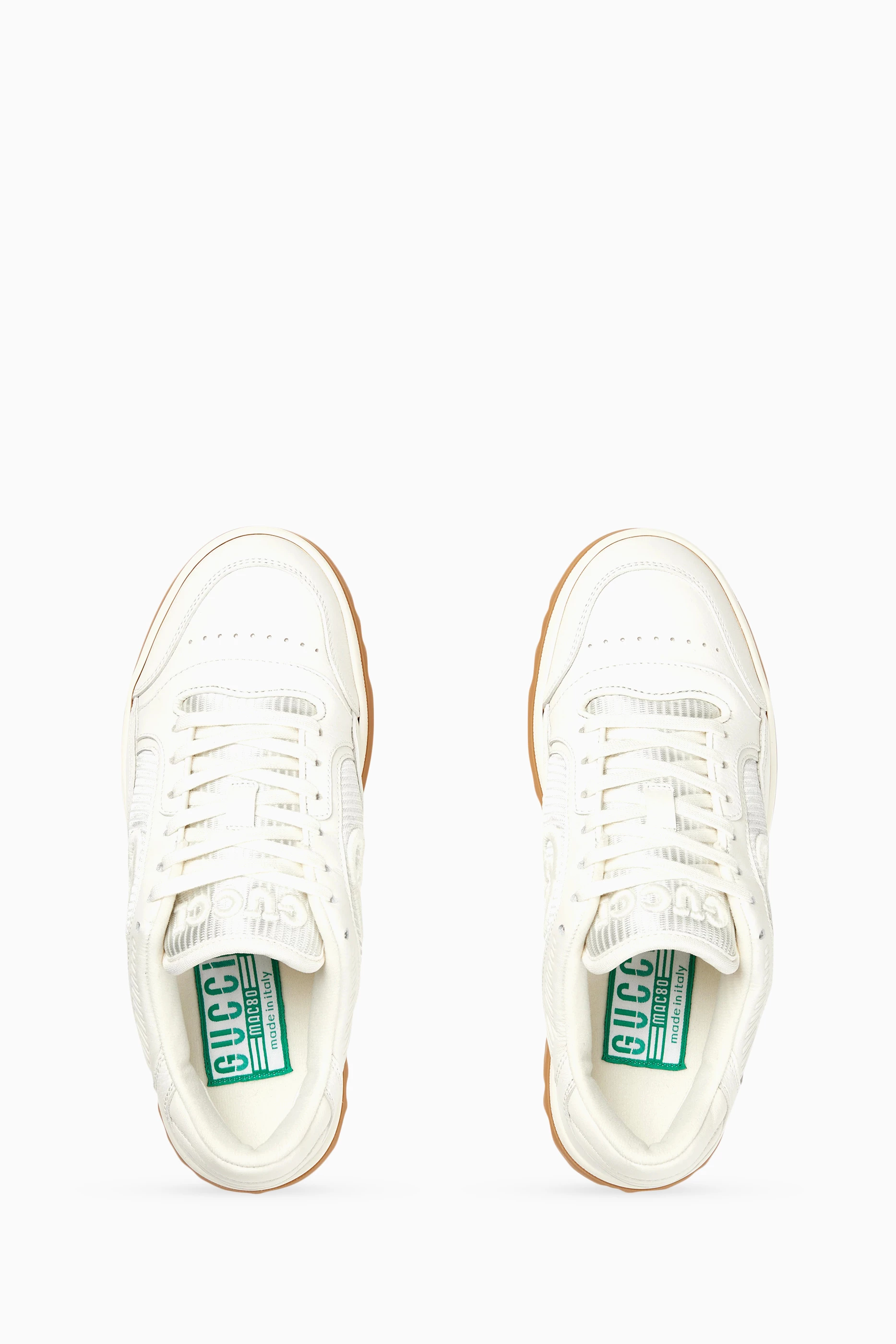 Buy Gucci White MAC80 Sneakers in Leather for Women in UAE Ounass