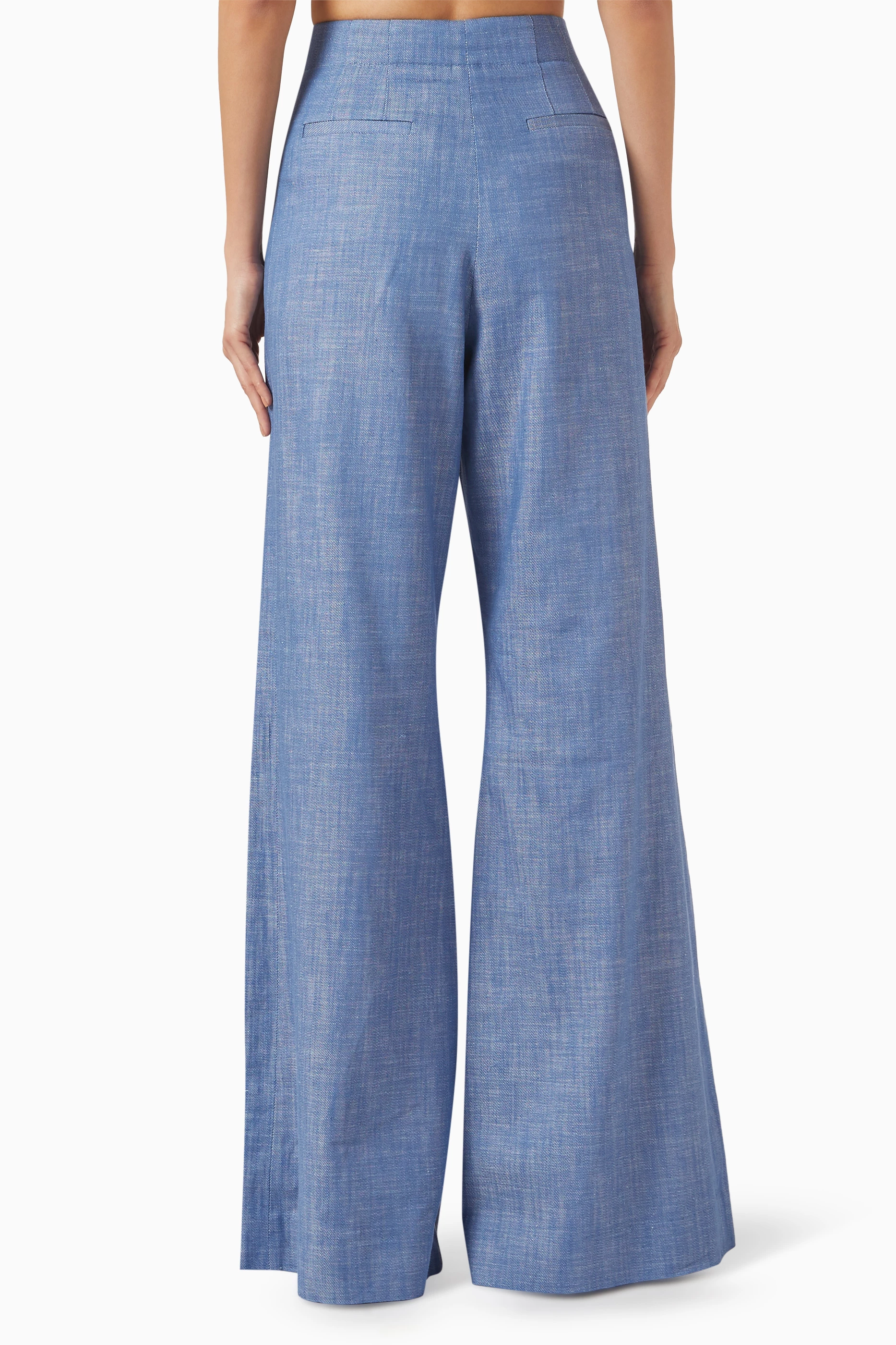 Chic Chambray Denim High Rise Wide Leg Pants - Size 14 – Le Prix Fashion &  Consulting