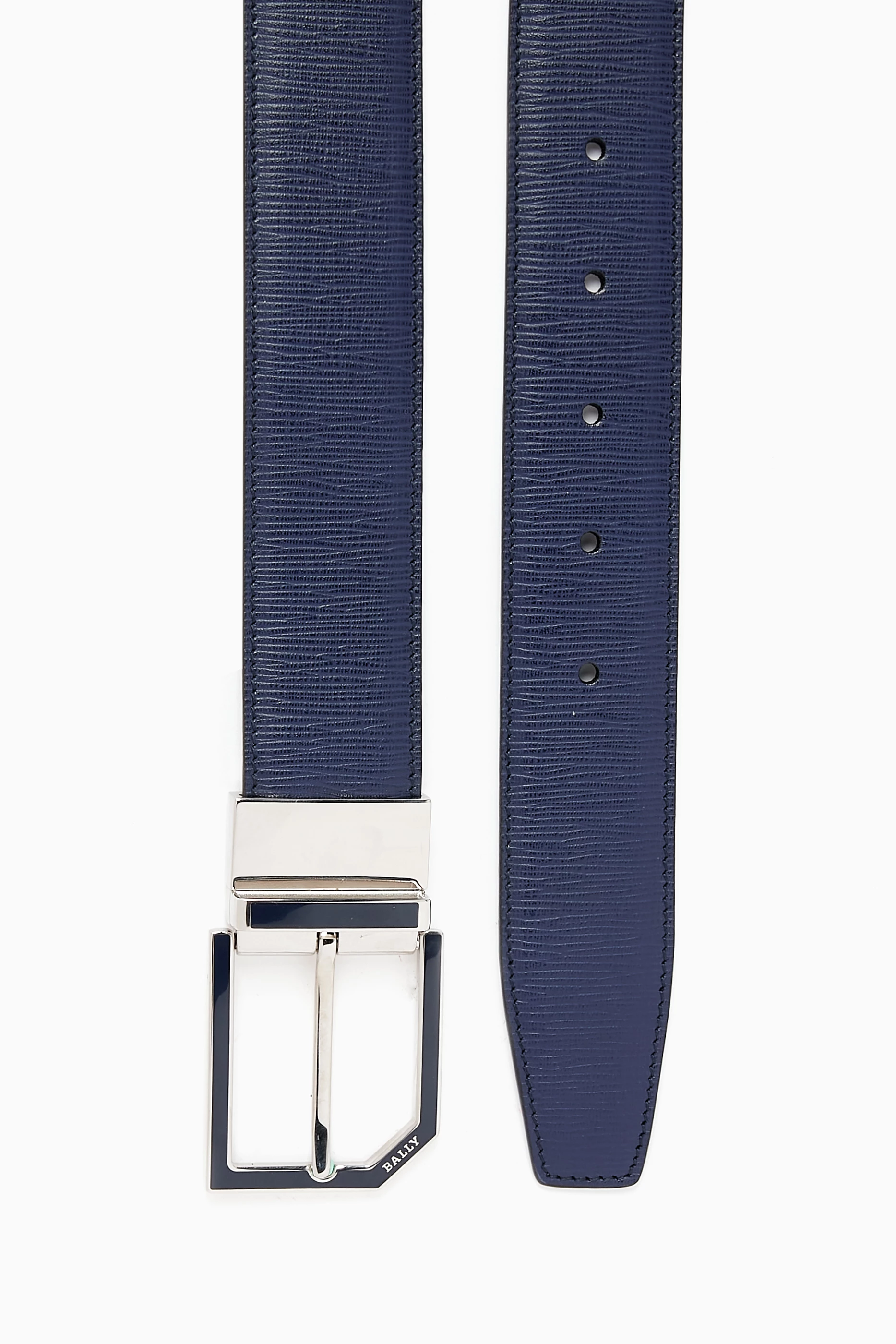 Navy blue bally belt cheap