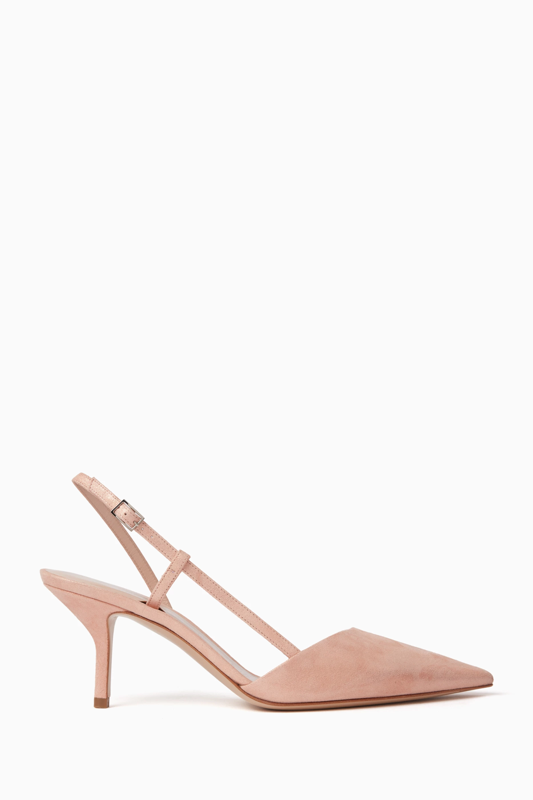 Pink discount suede heels