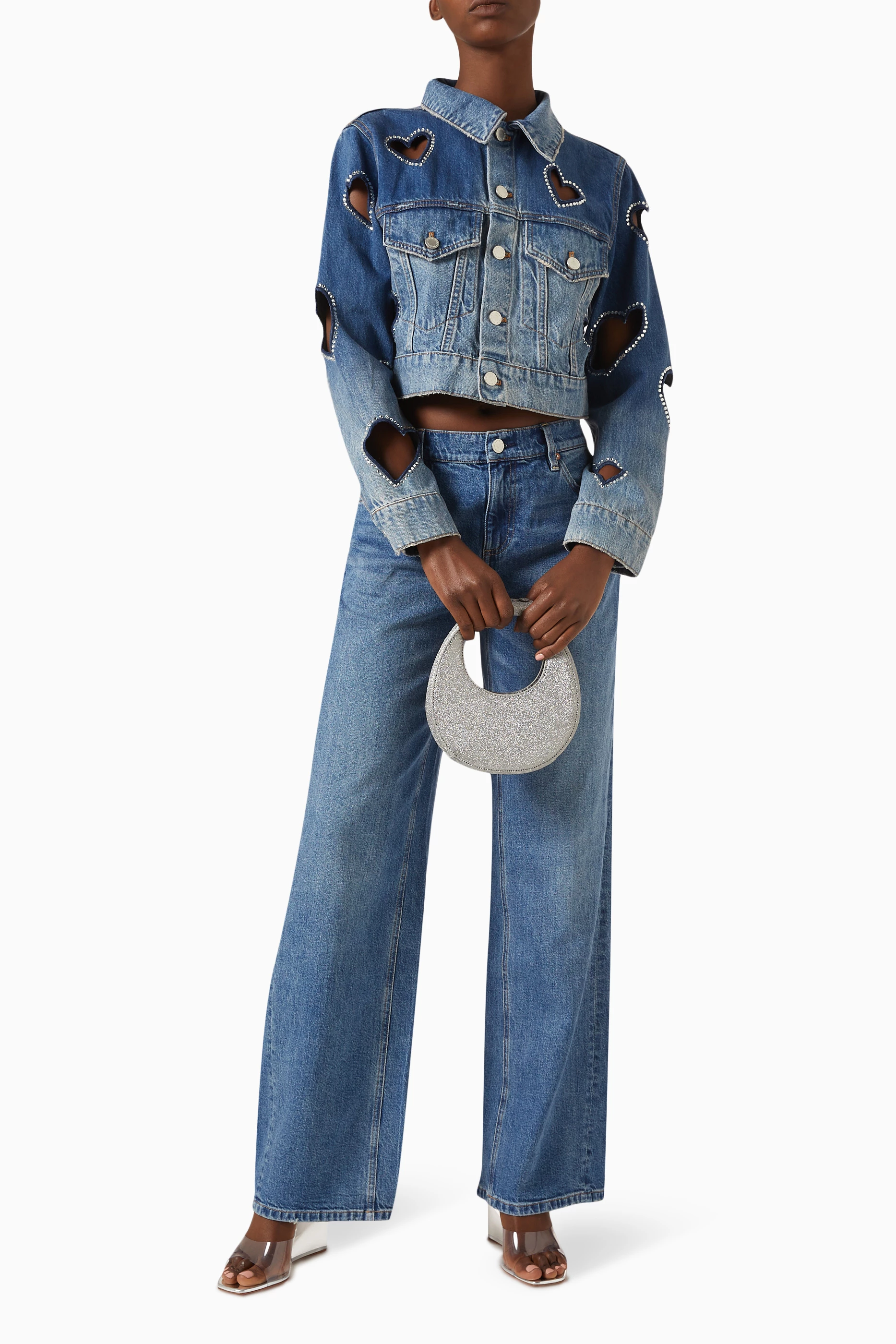 Alice and olivia denim hotsell jacket