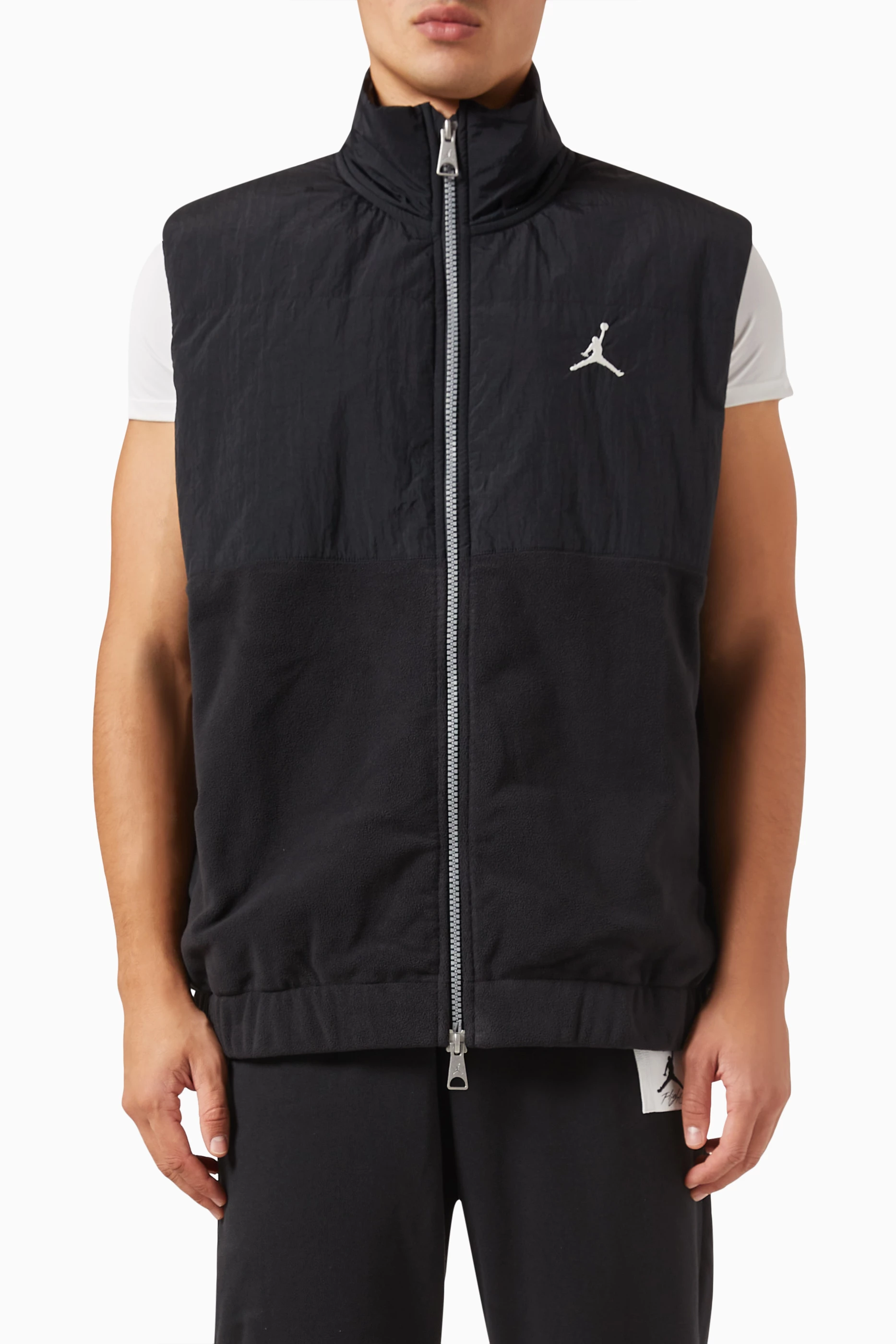 Buy Jordan Black Jordan Essentials Winter Vest in Nylon for Men in