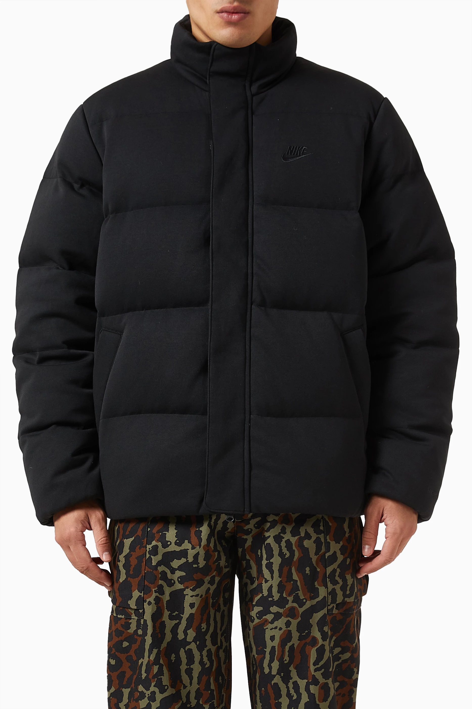 Oversized puffer top coat men
