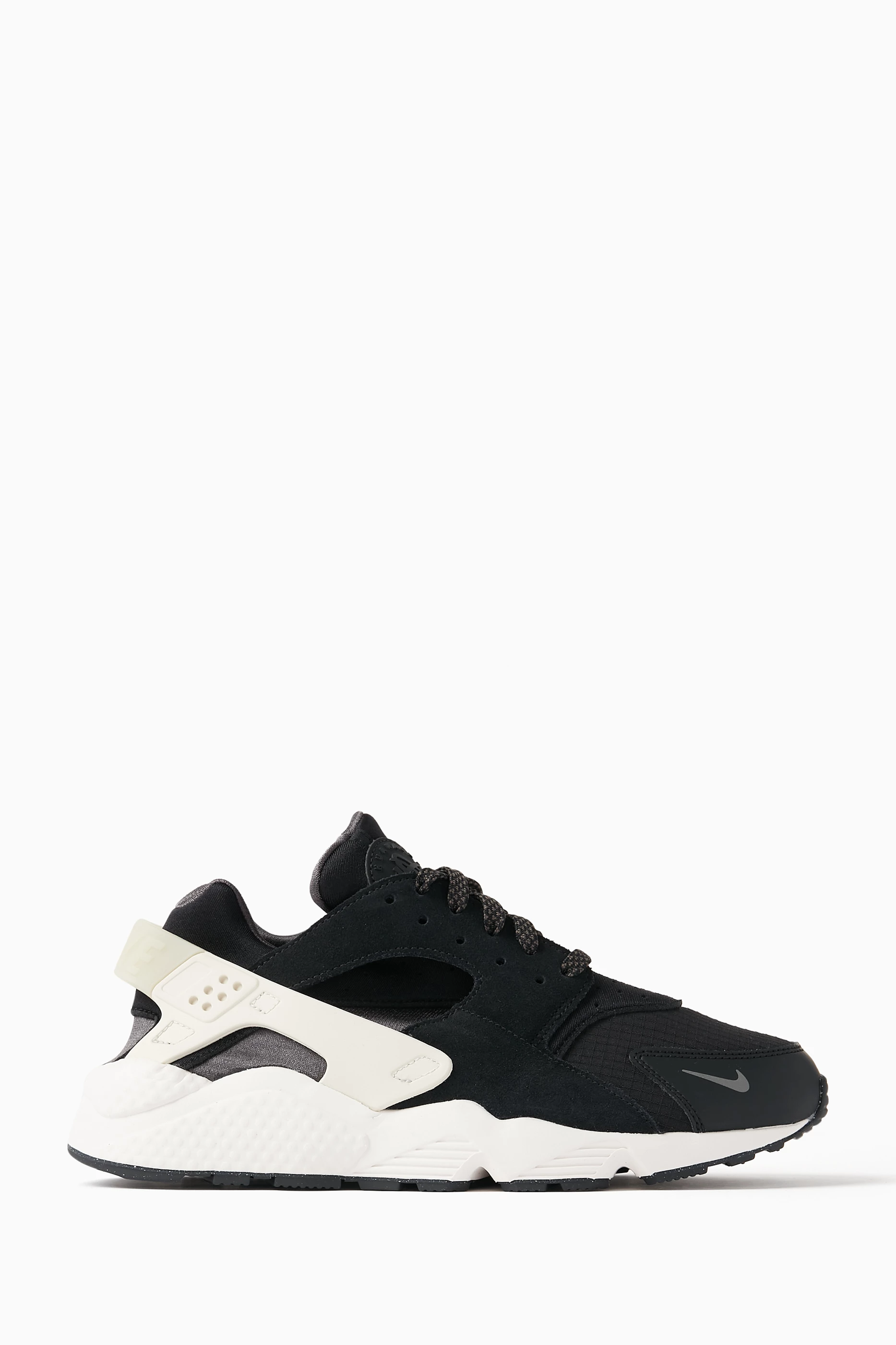 Buy Nike Black Air Huarache Sneakers in Leather and Textile for