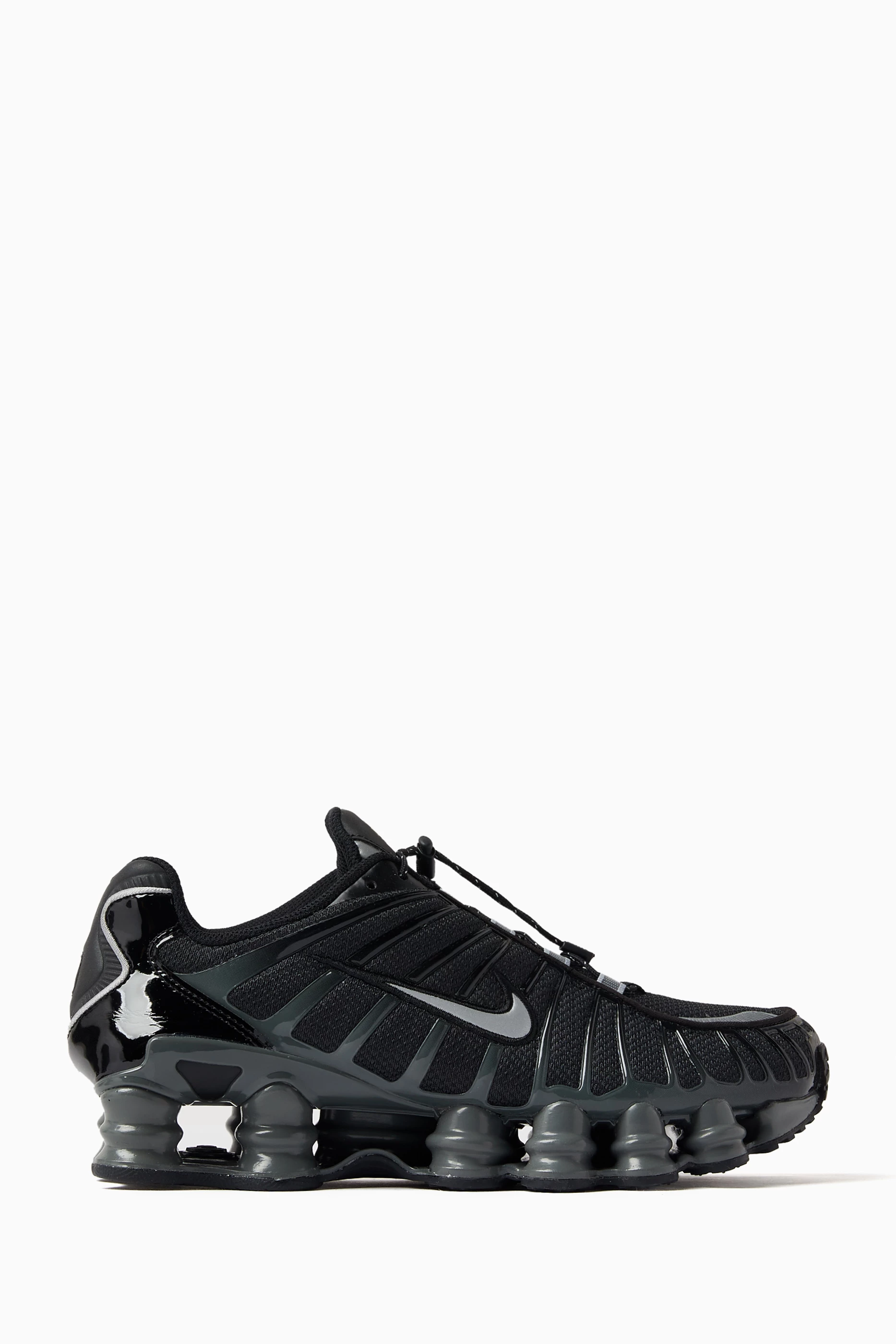Buy Nike Black Shox Low top Sneakers in TPU Fabric for Women in UAE Ounass