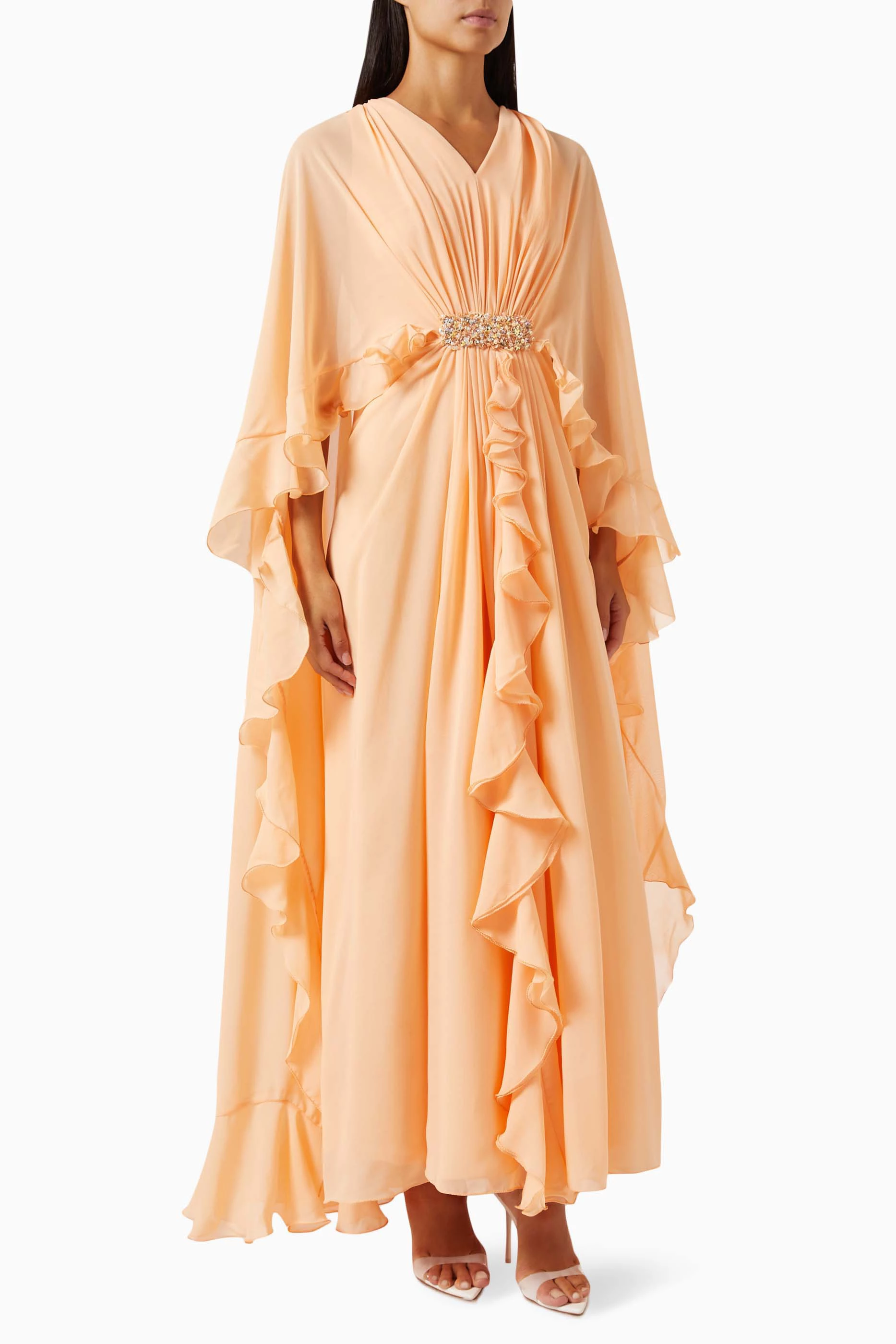 Orange cape deals dress