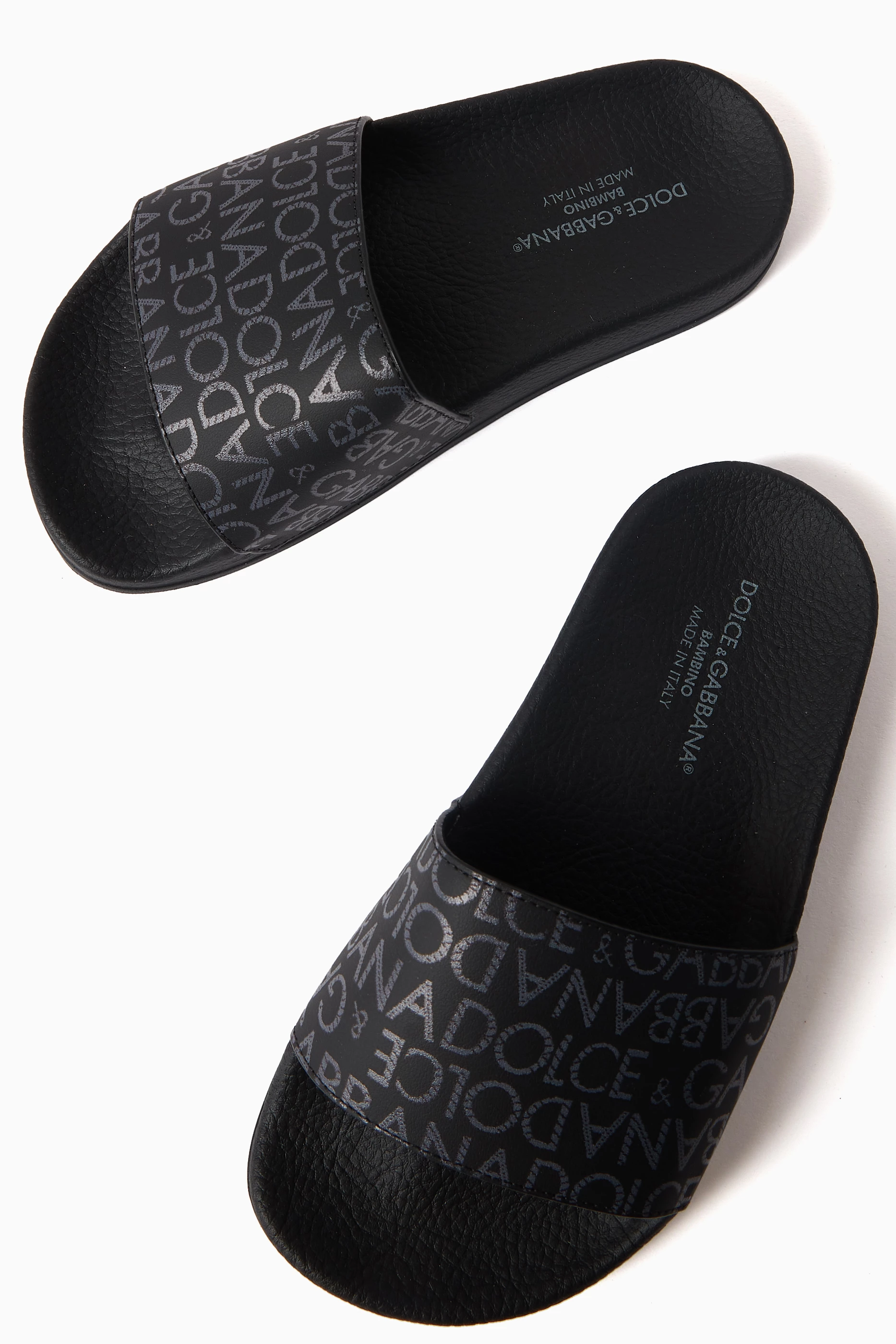 Dolce and gabbana black slides store