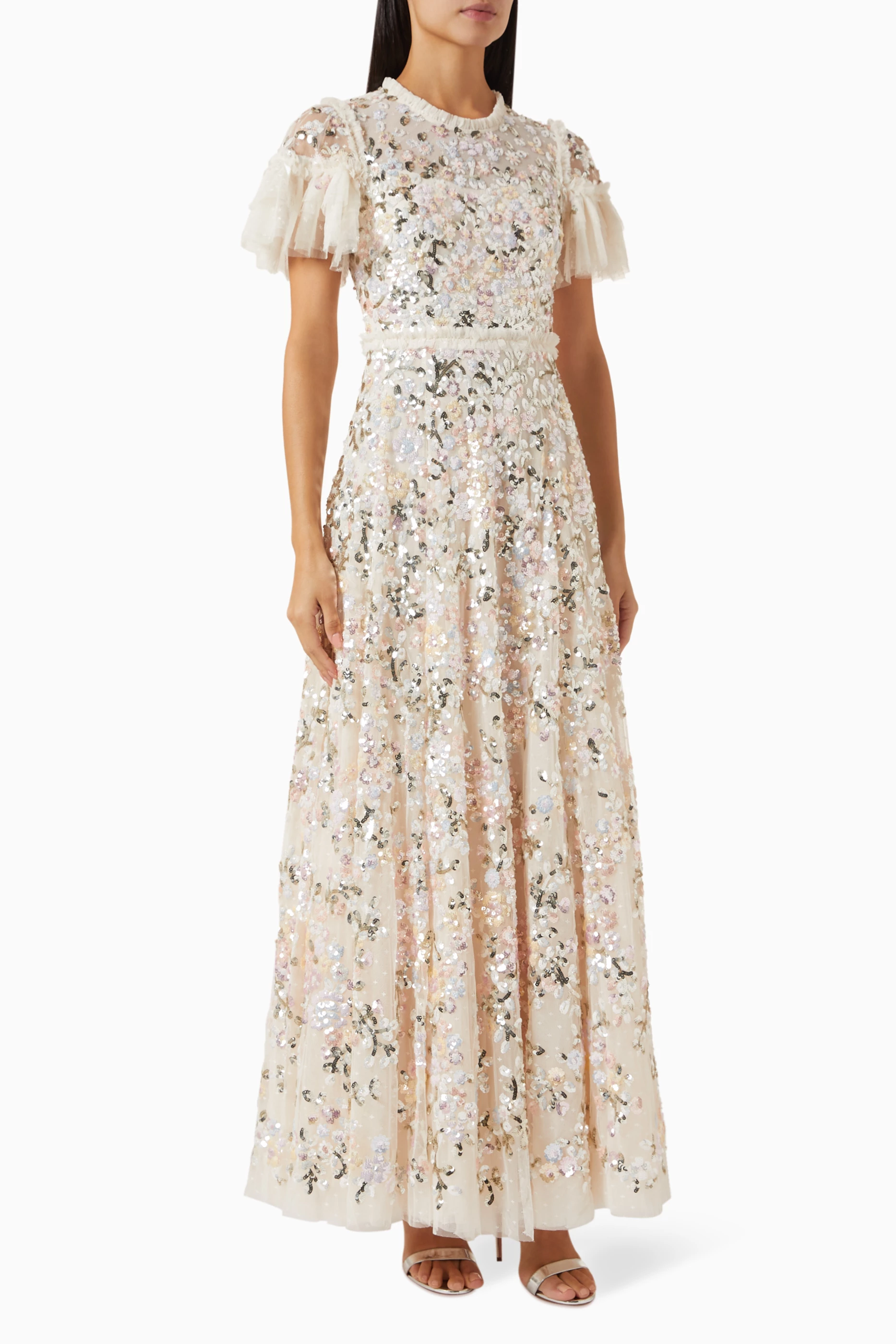Floral gloss gown sales needle and thread