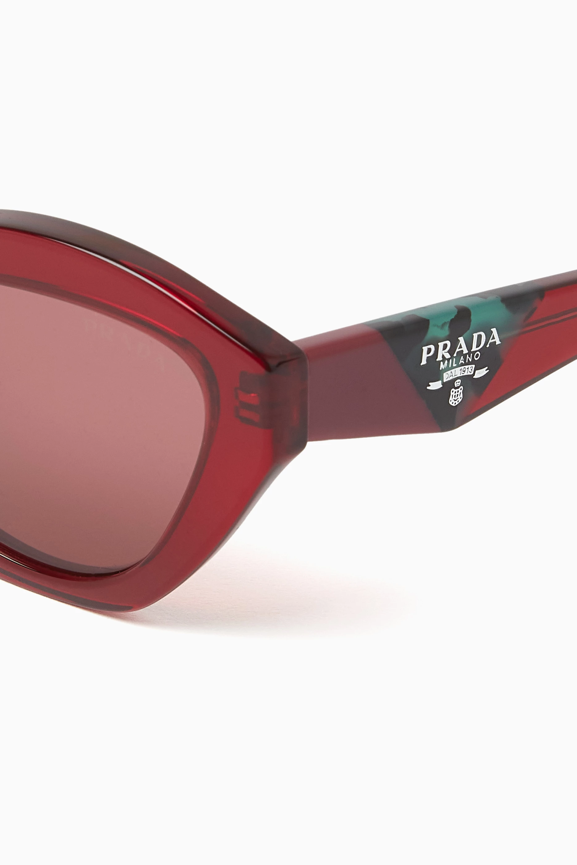 Prada red 2025 sunglasses