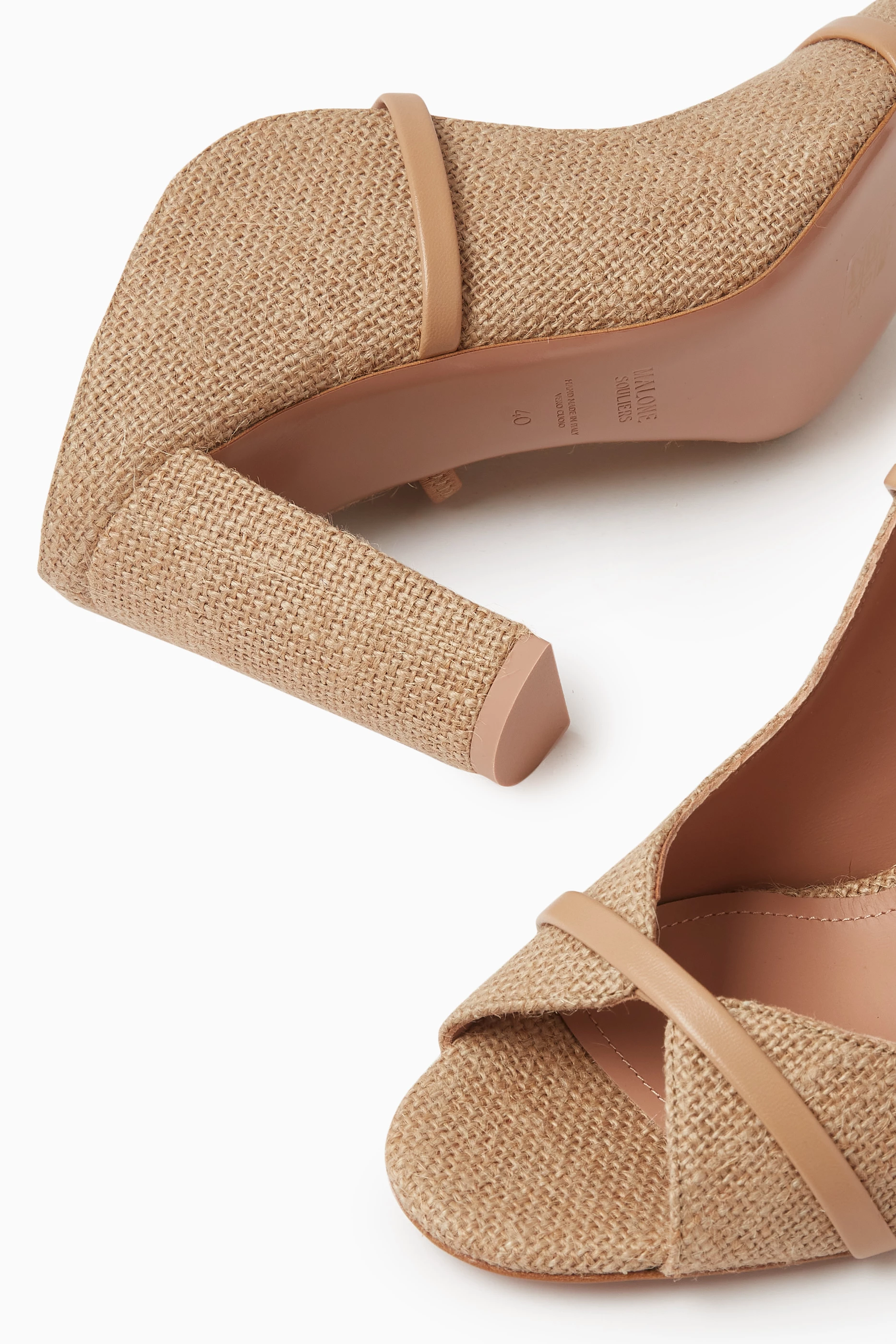 Open toe top cuoio