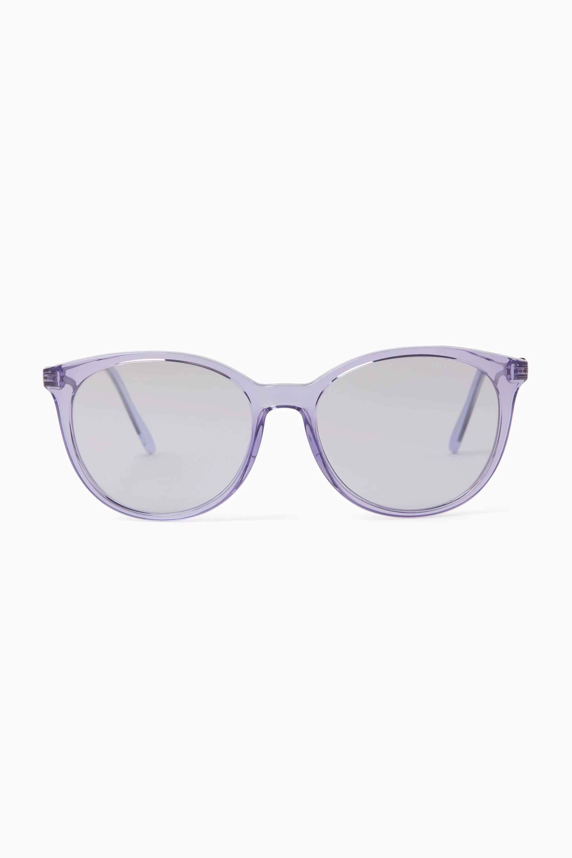 Buy Armani Exchange Purple Round Sunglasses in Acetate for Women