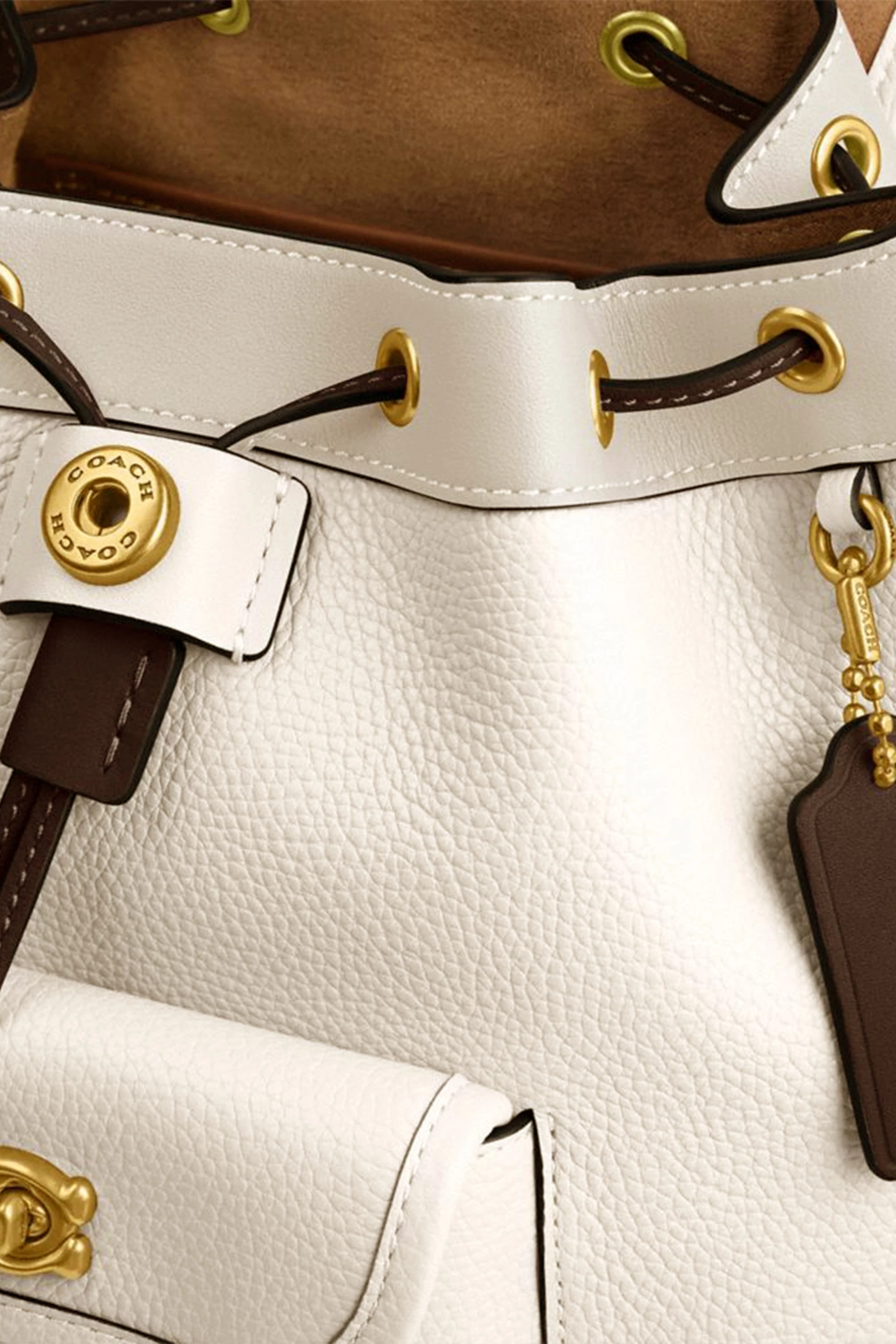 White coach mini best sale backpack