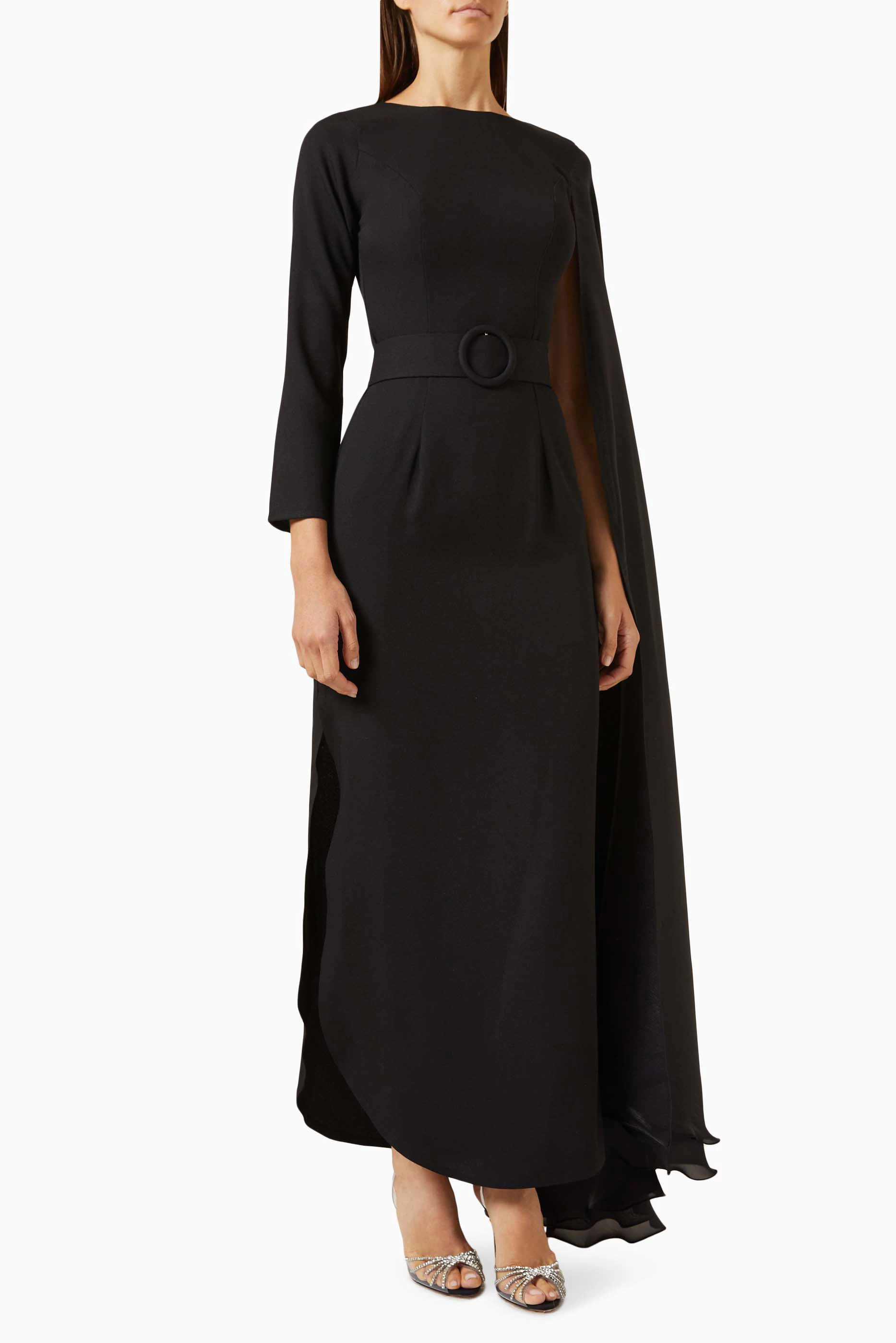 Cape back maxi 2025 dress