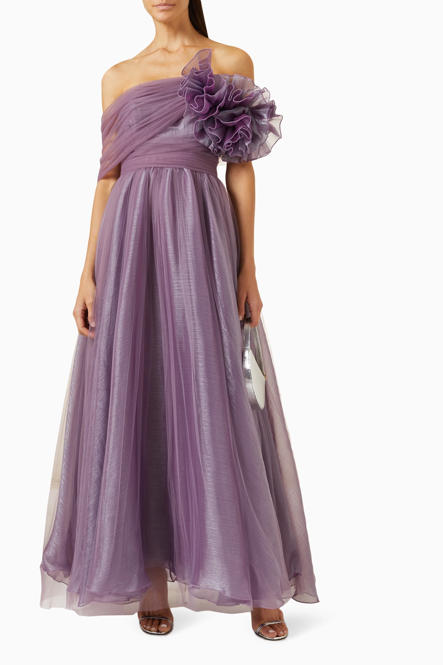 One shoulder new arrivals tulle dress