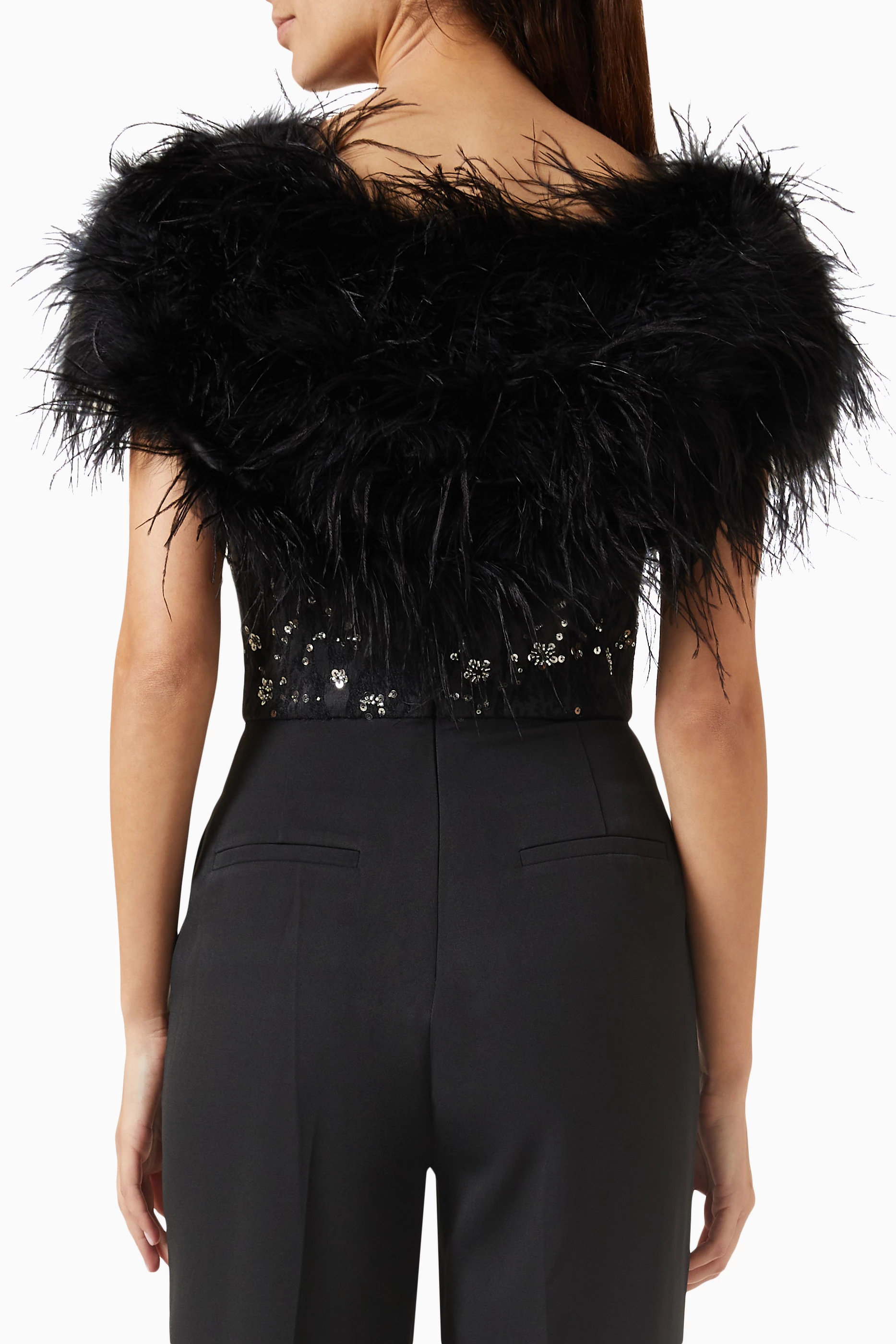 Ostrich bolero top