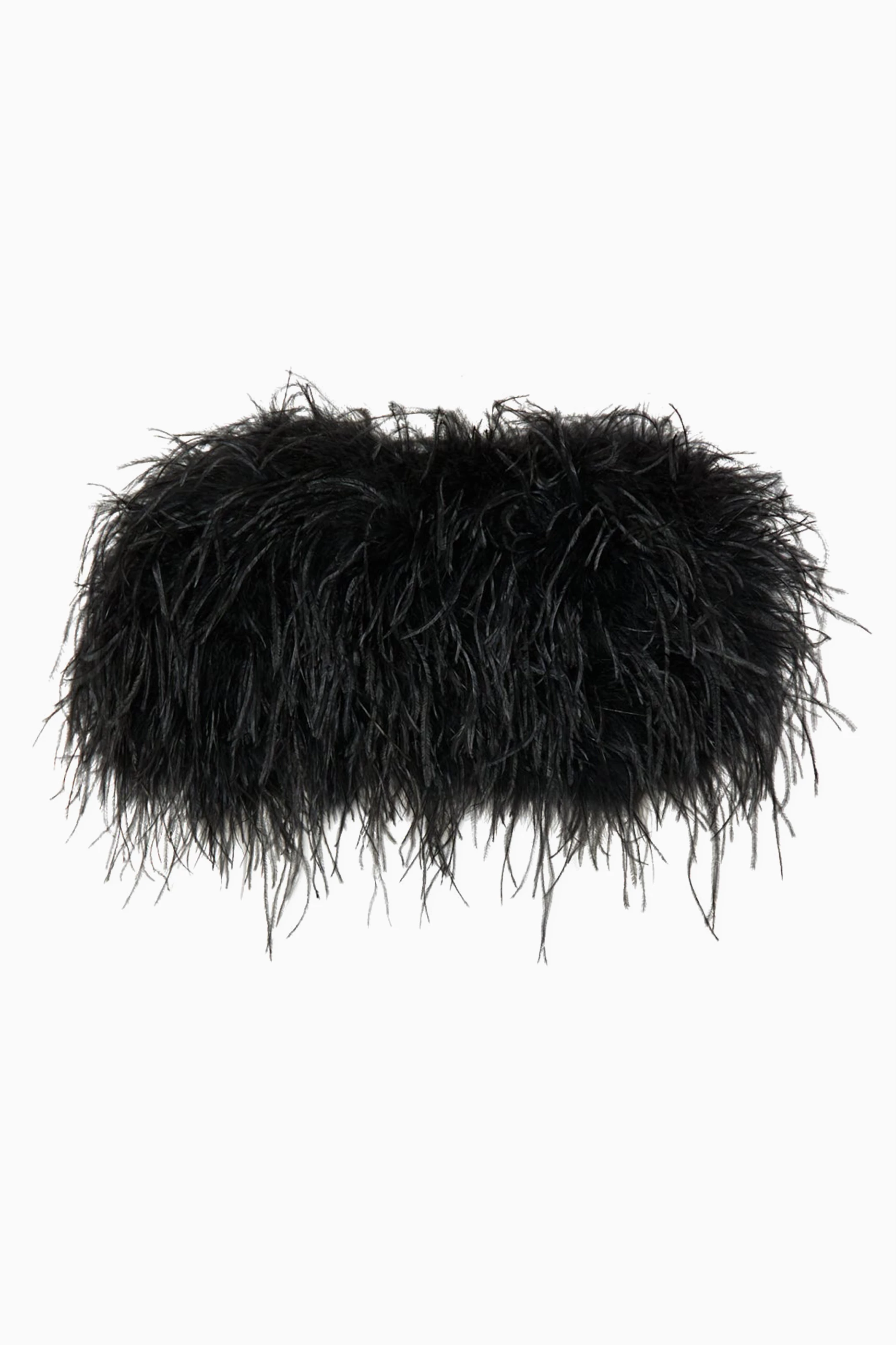 Buy Milly Black Ostrich Feather Bolero Jacket in Polyester for