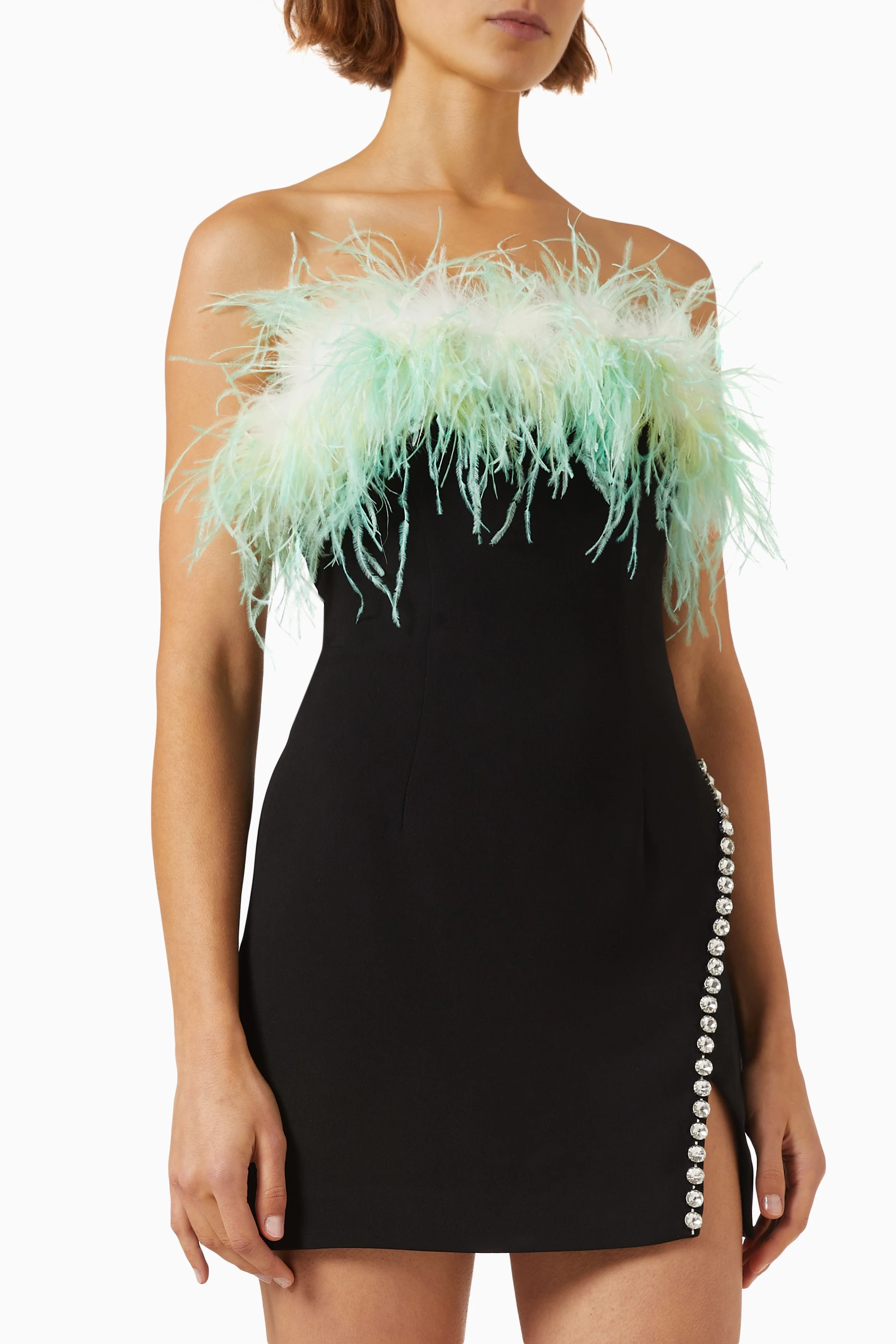 Ostrich feather mini best sale dress