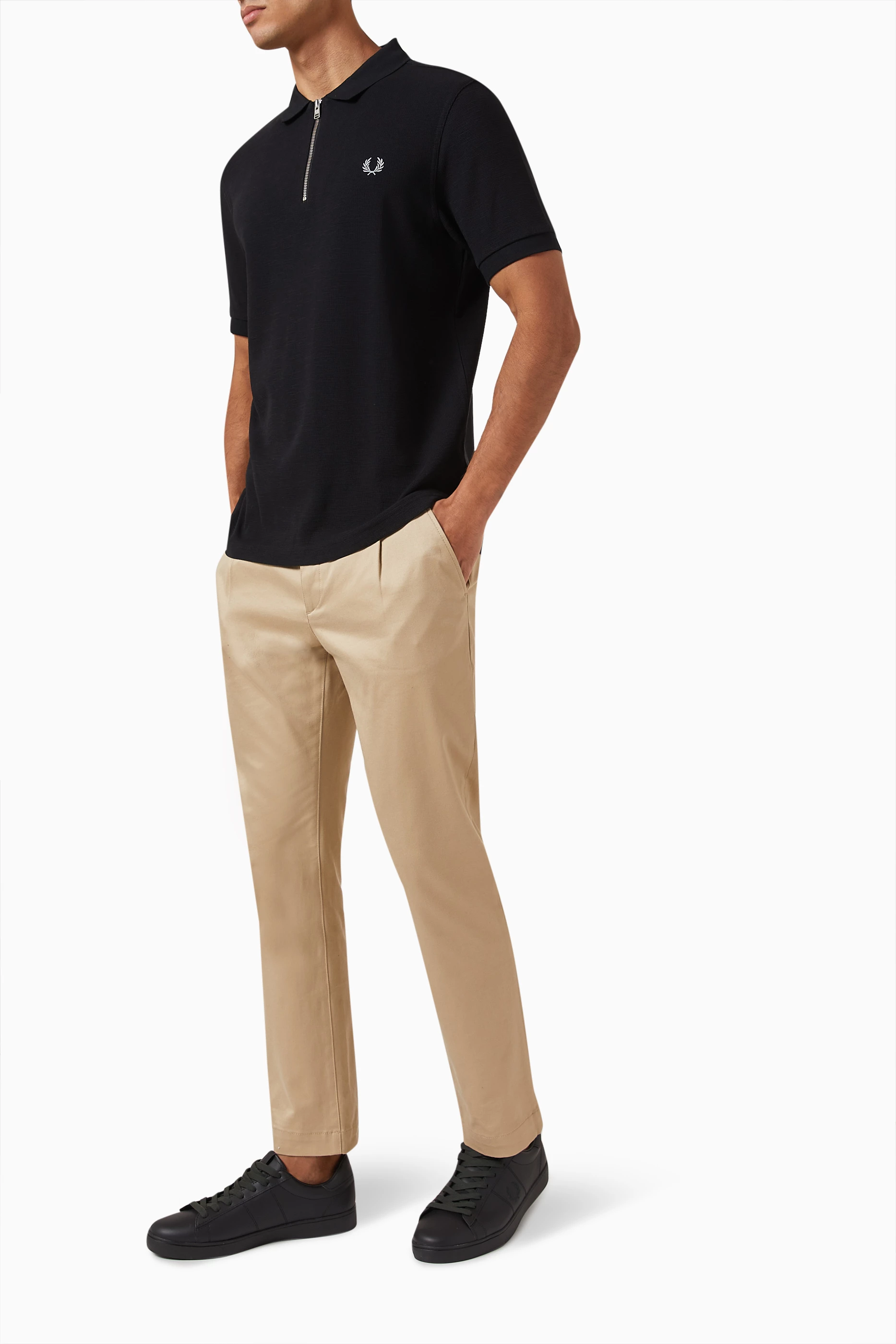 Fred perry deals waffle knit polo