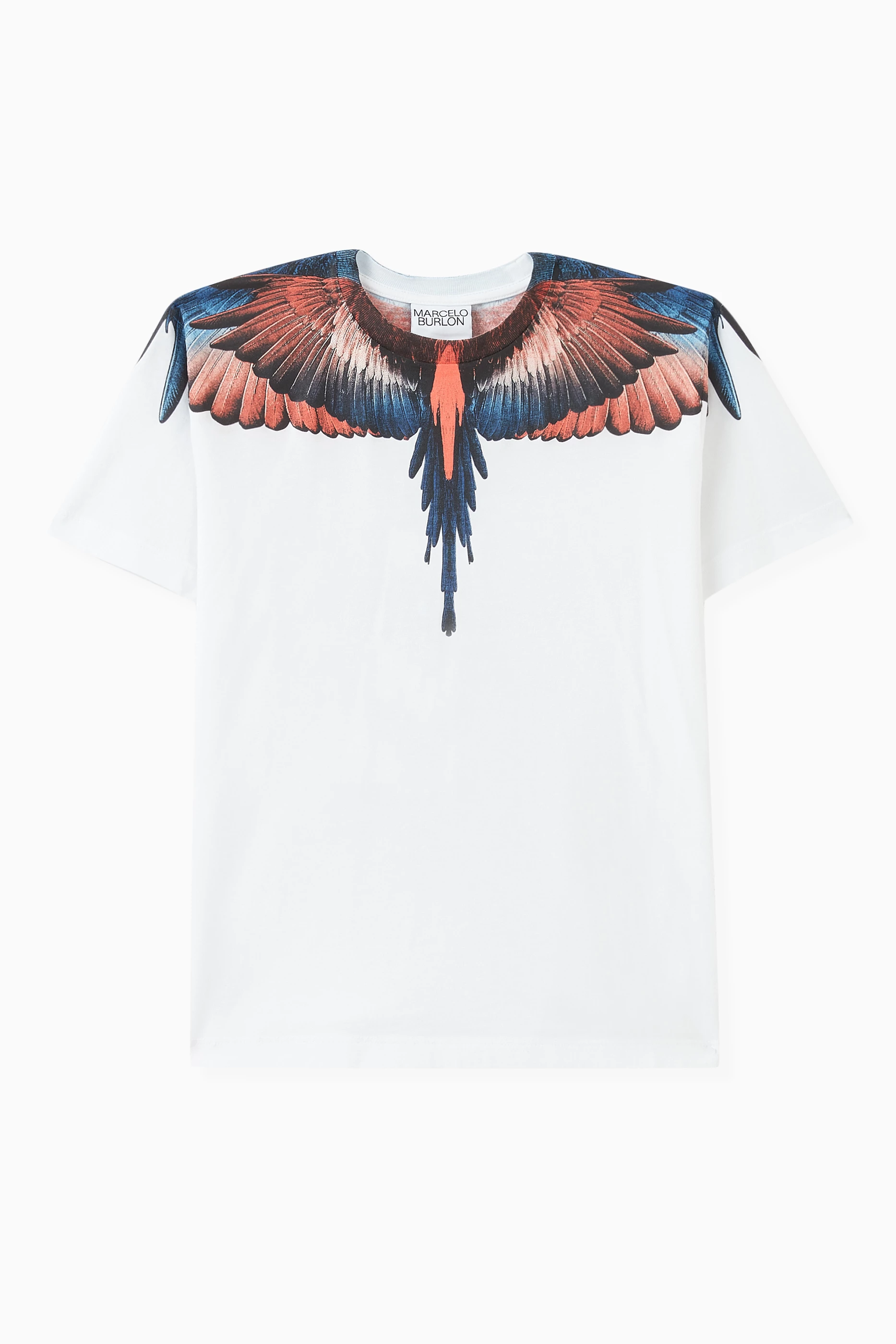 Buy Marcelo Burlon White Icon Wings T shirt in Cotton jersey for