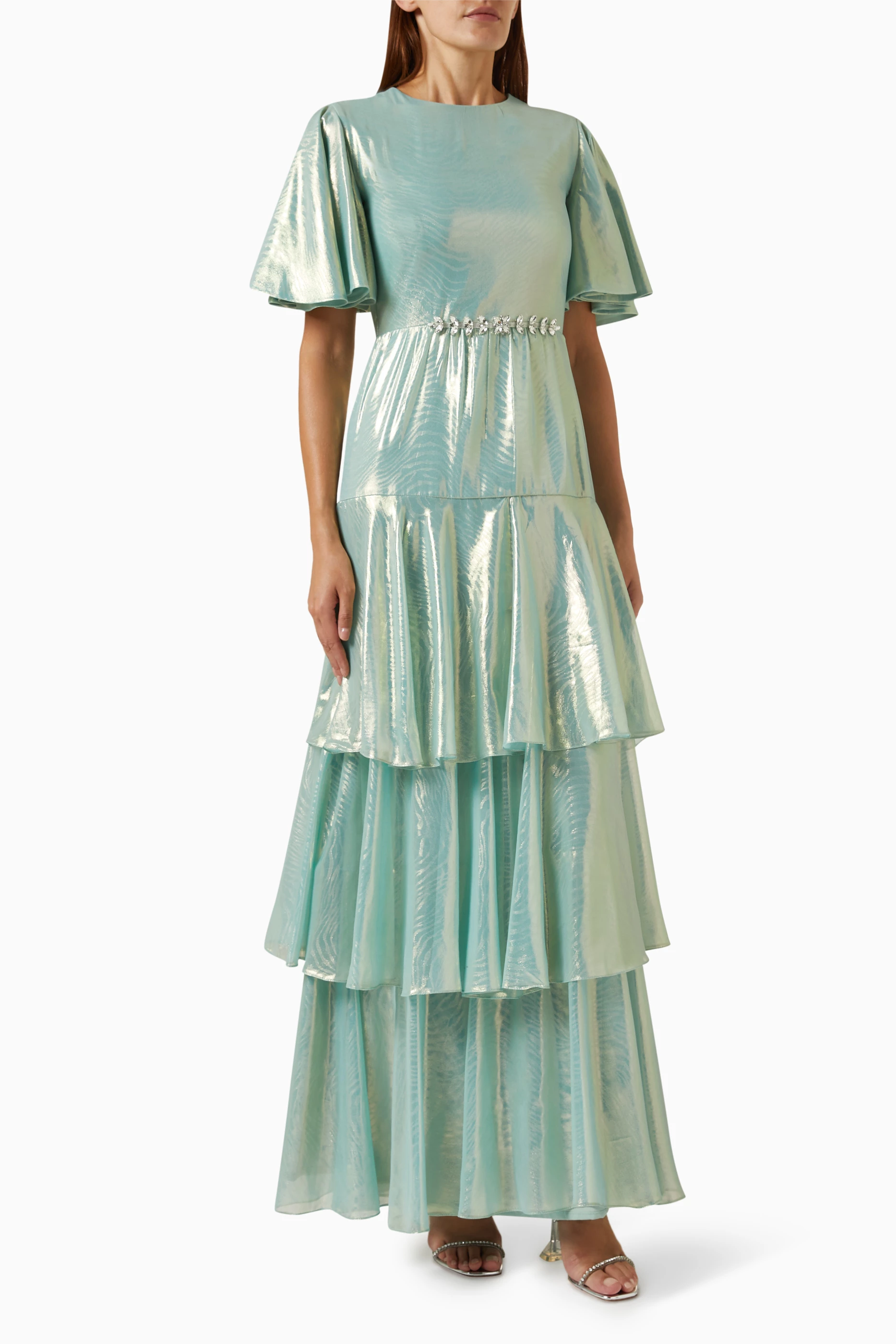 Tiered maxi store dress