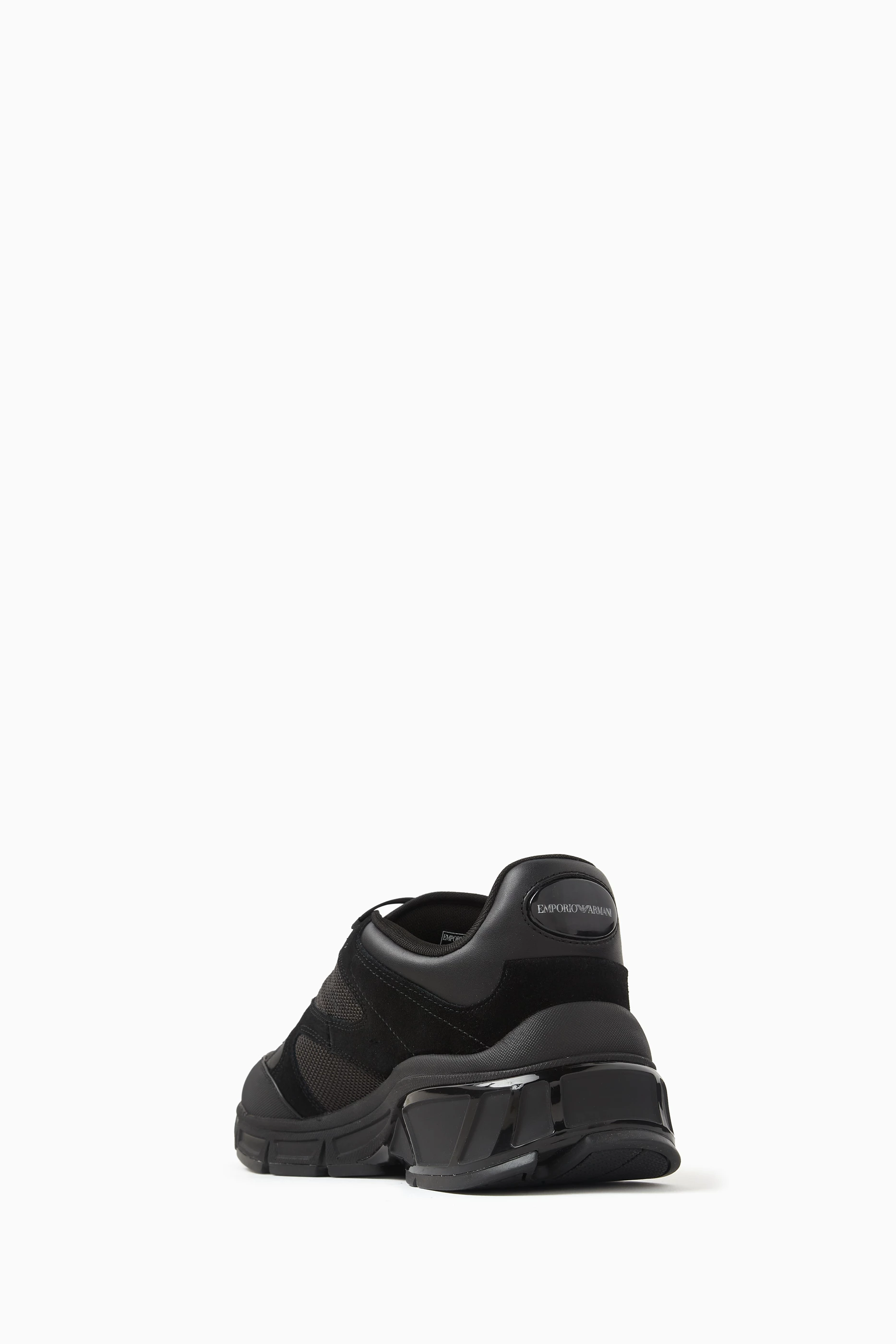 Emporio armani black sneakers deals