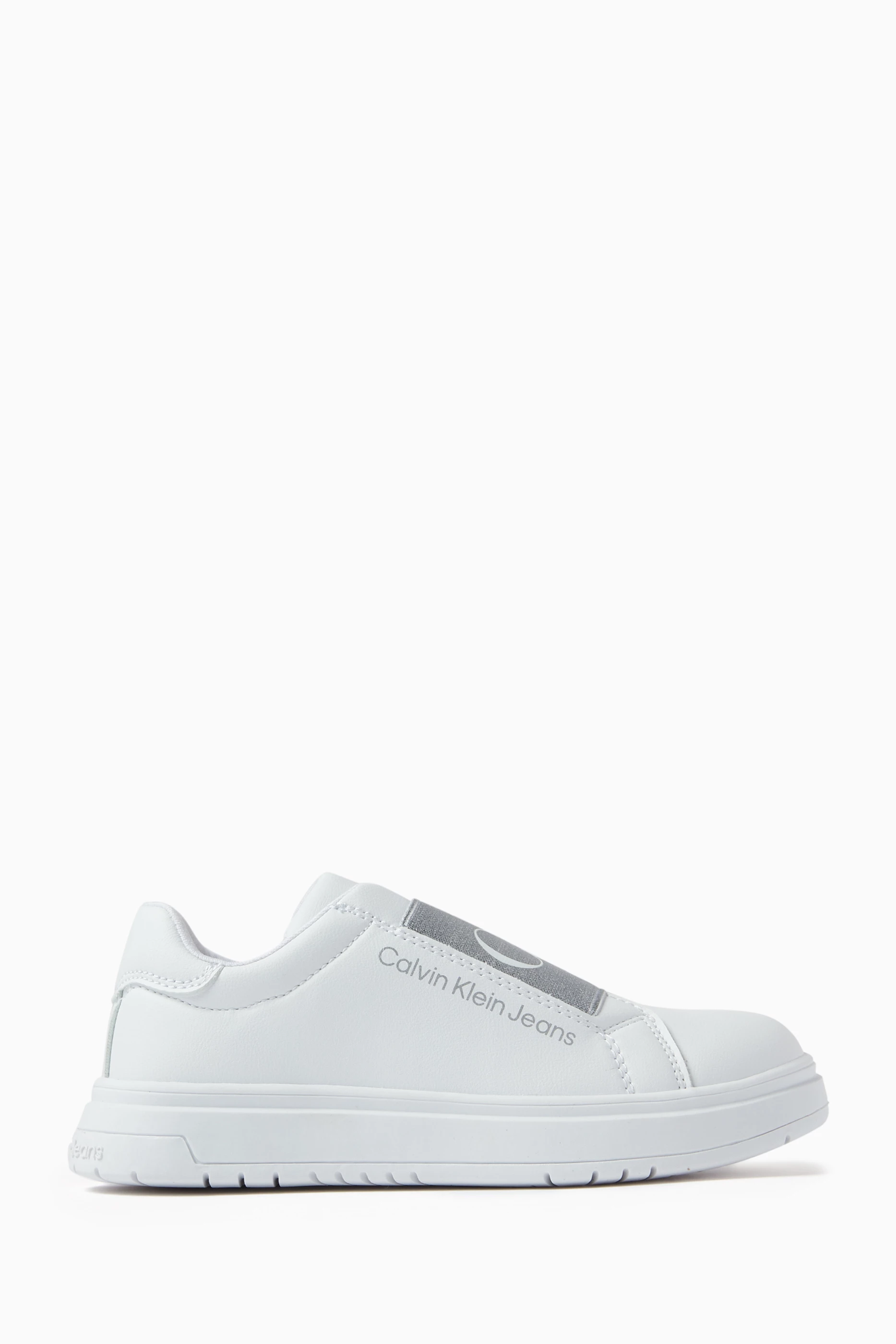 Calvin klein white store slip on shoes
