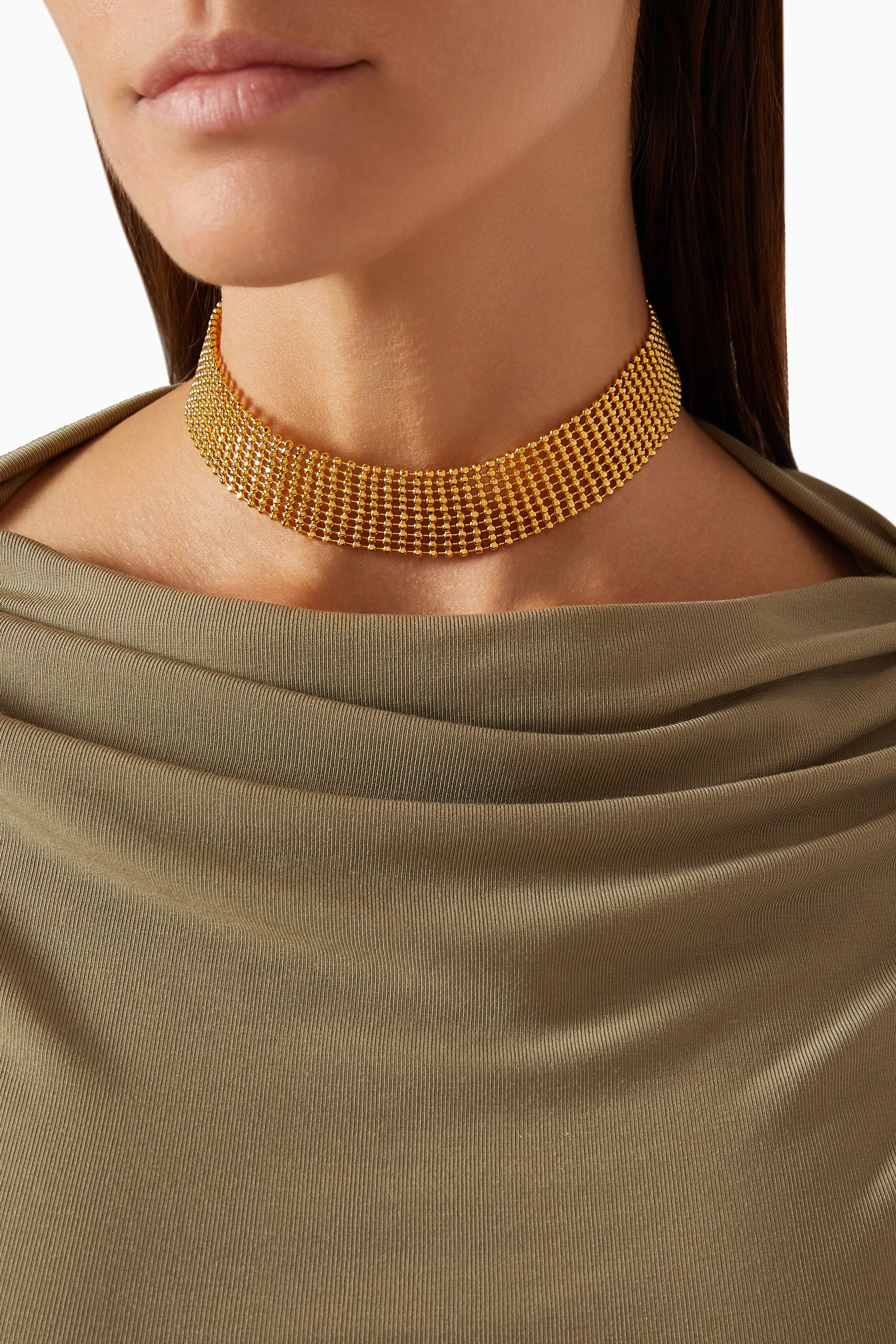 Gold collar necklace cheap