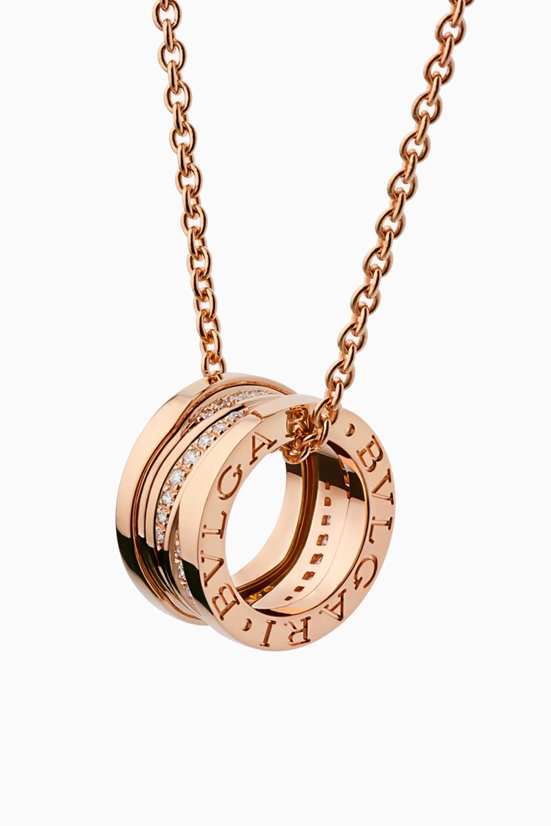 Bvlgari b zero1 necklace rose gold discount
