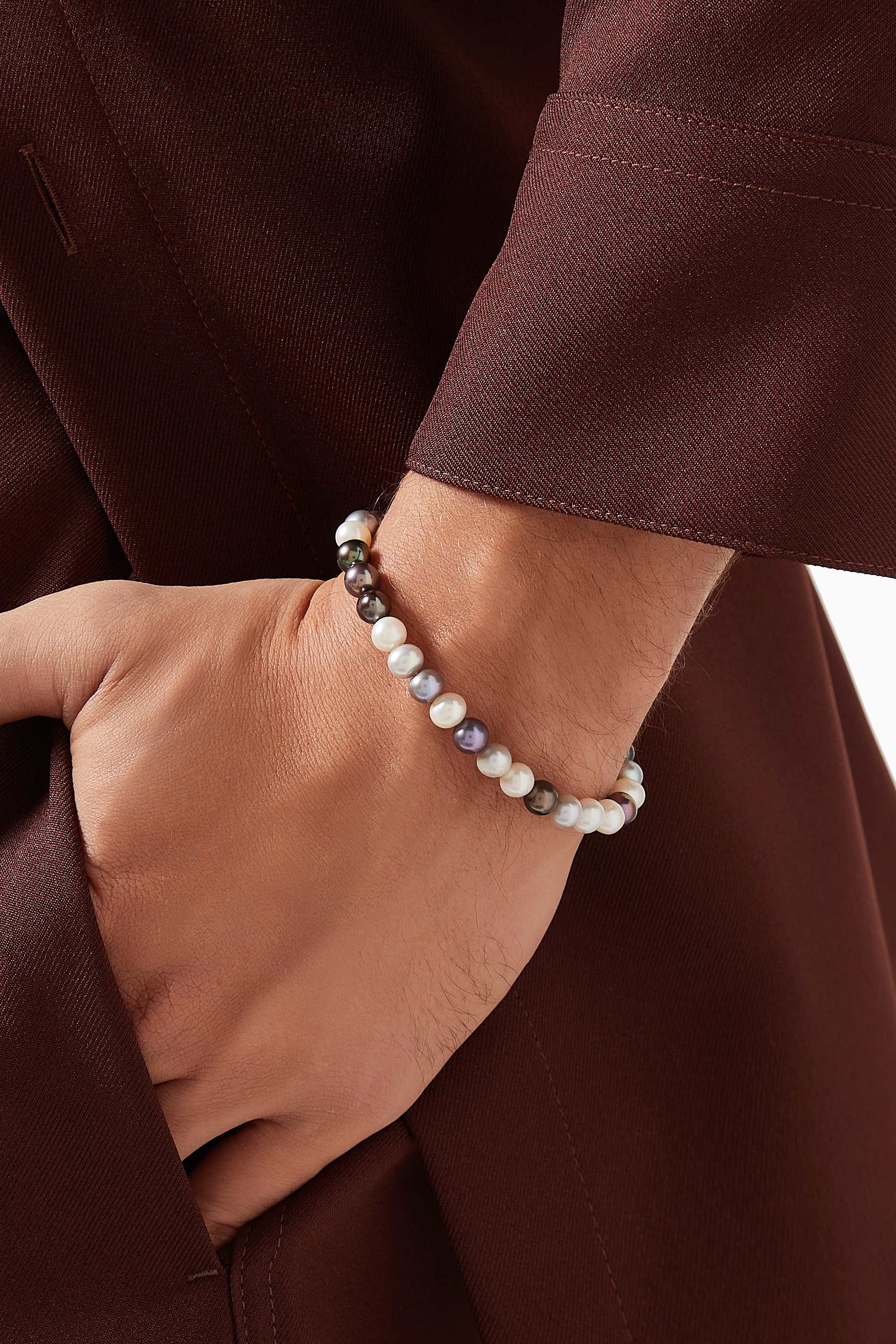 Dower and hall pearl bracelet top
