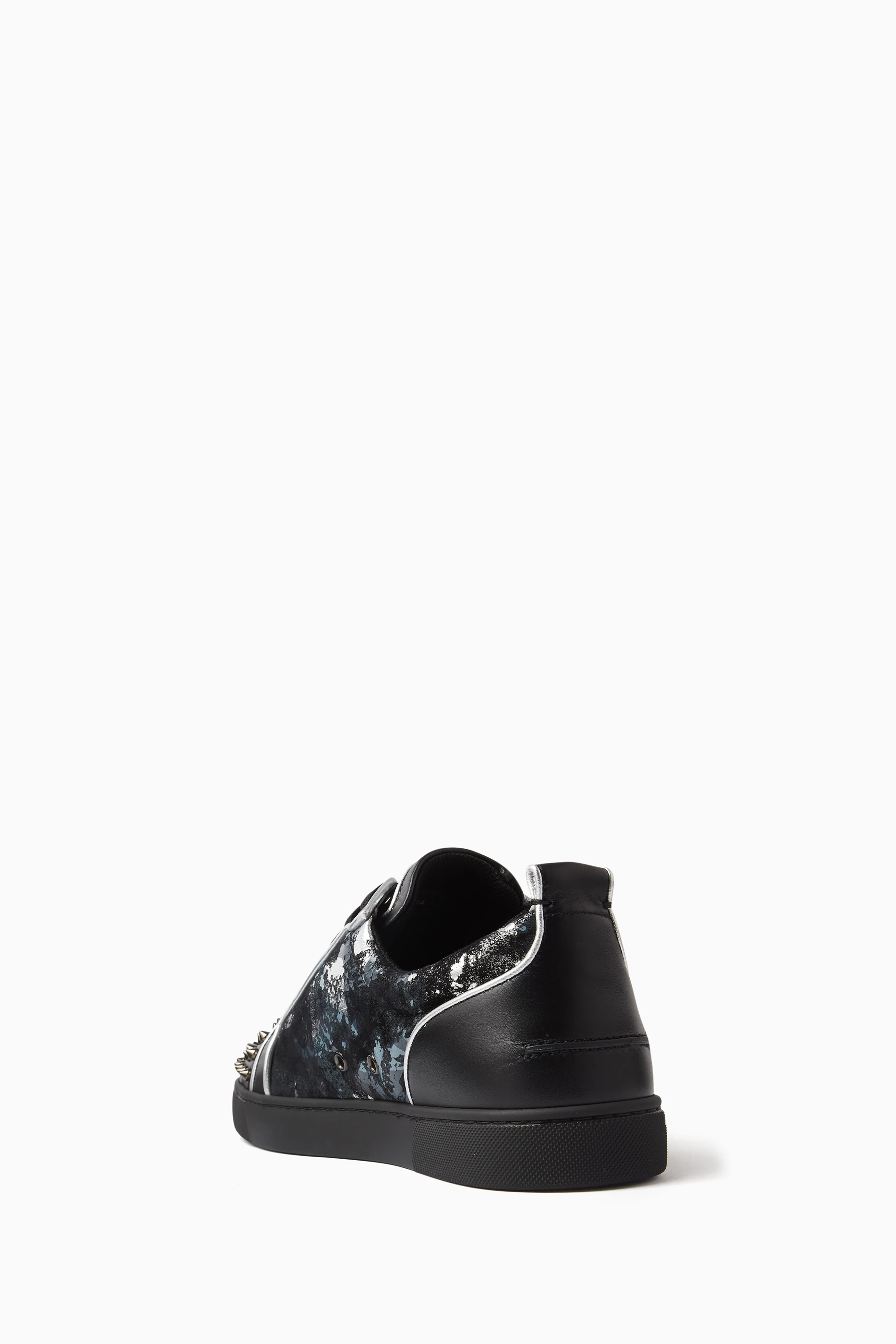 Louboutin black hot sale leather sneakers