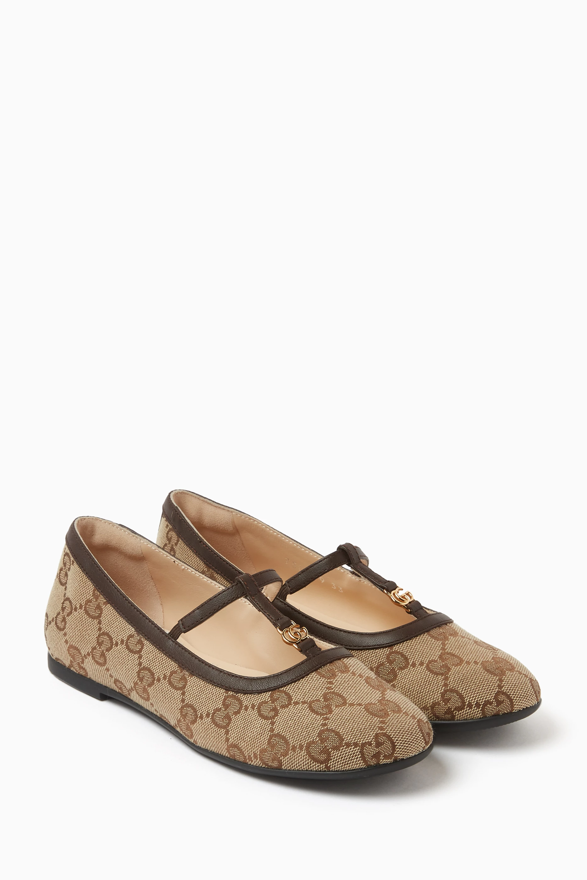 Gucci canvas flats 2025