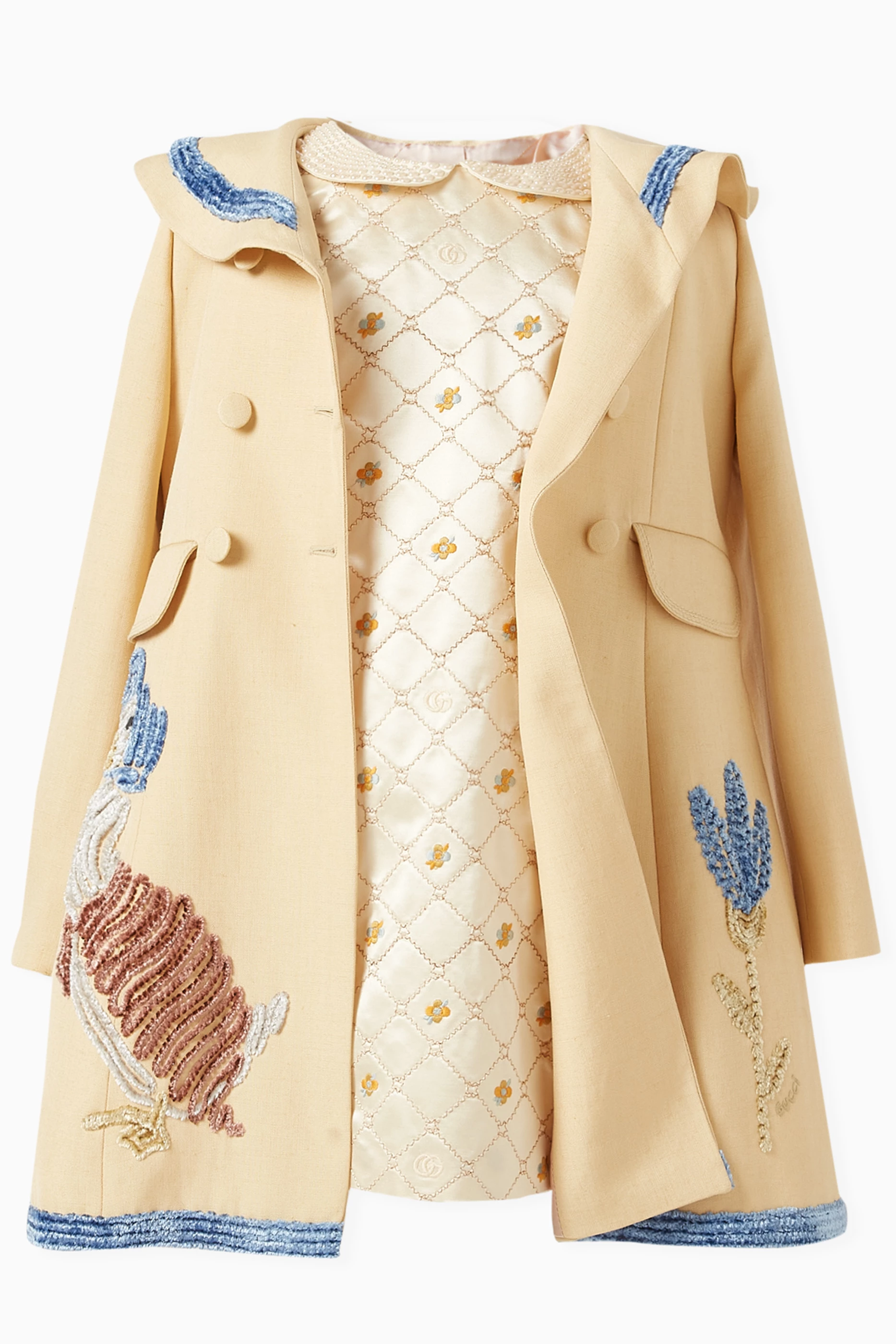 Buy Gucci Neutral x Peter Rabbit Coat in Viscose for Girls in UAE