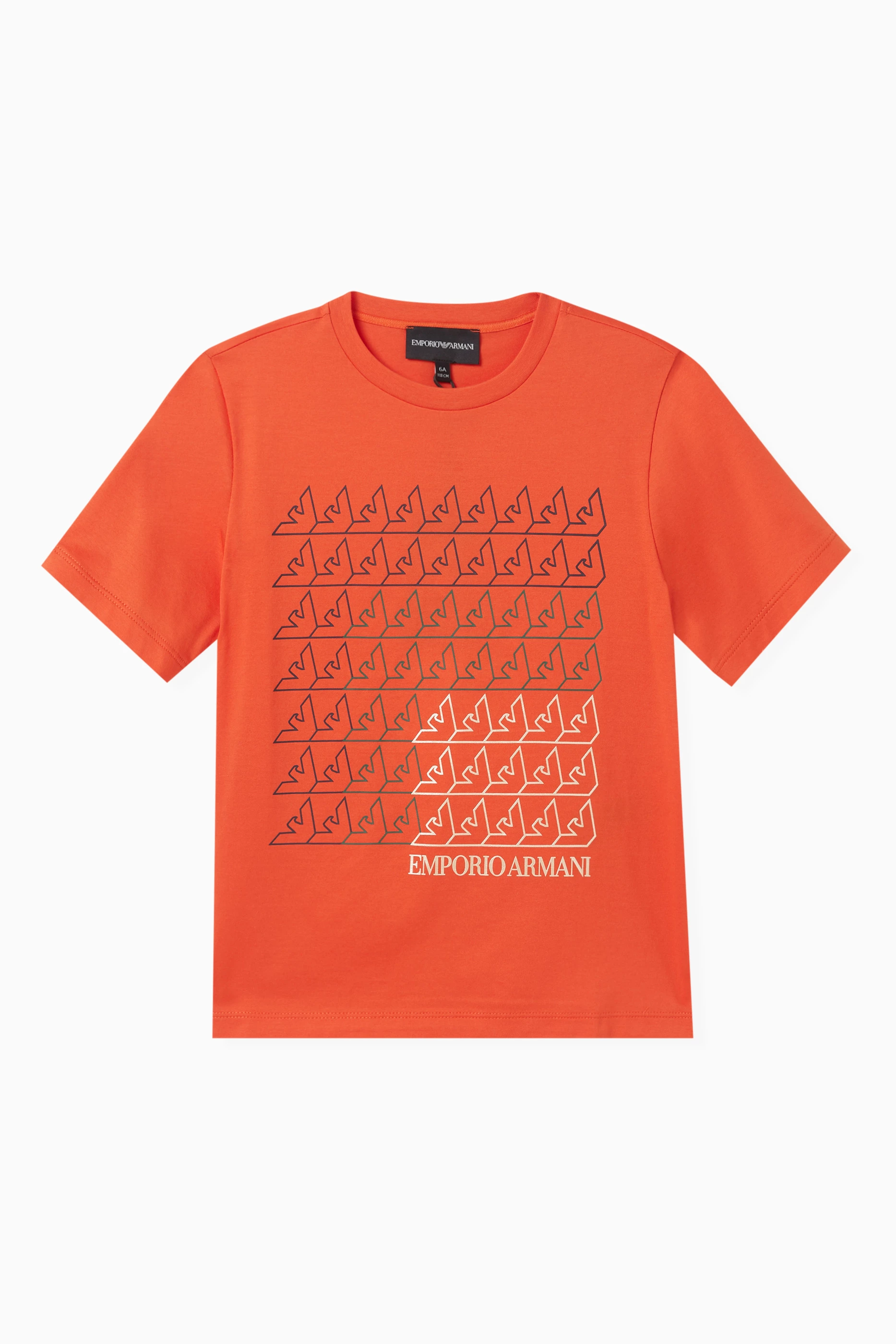 Orange armani t shirt sale