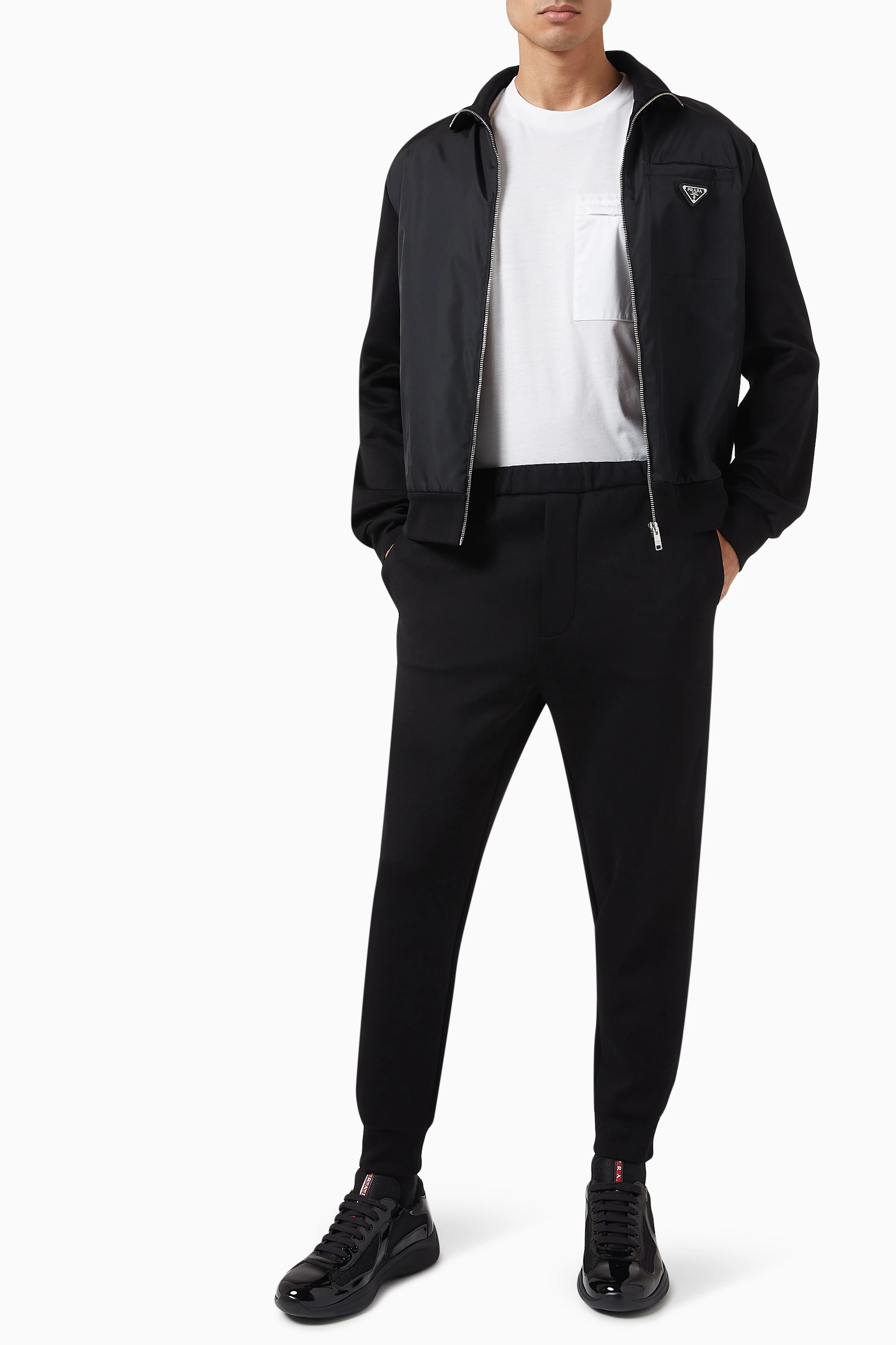 Mens black prada sale tracksuit