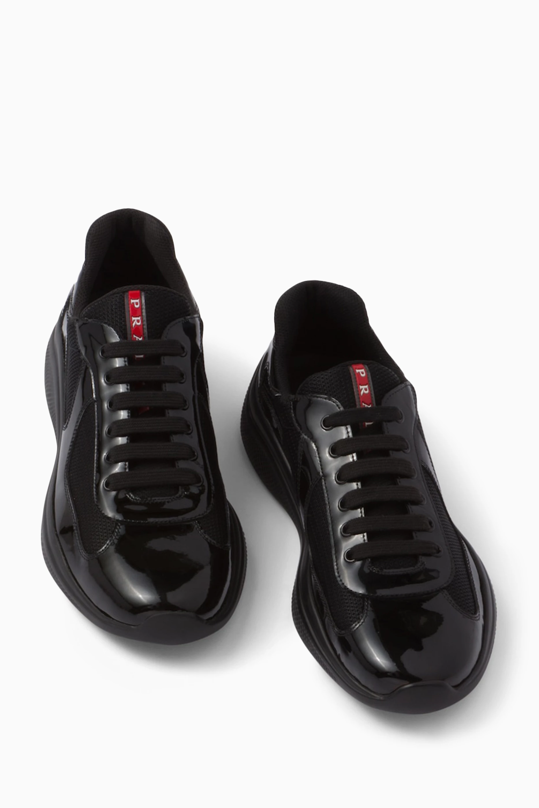Prada store patent sneakers
