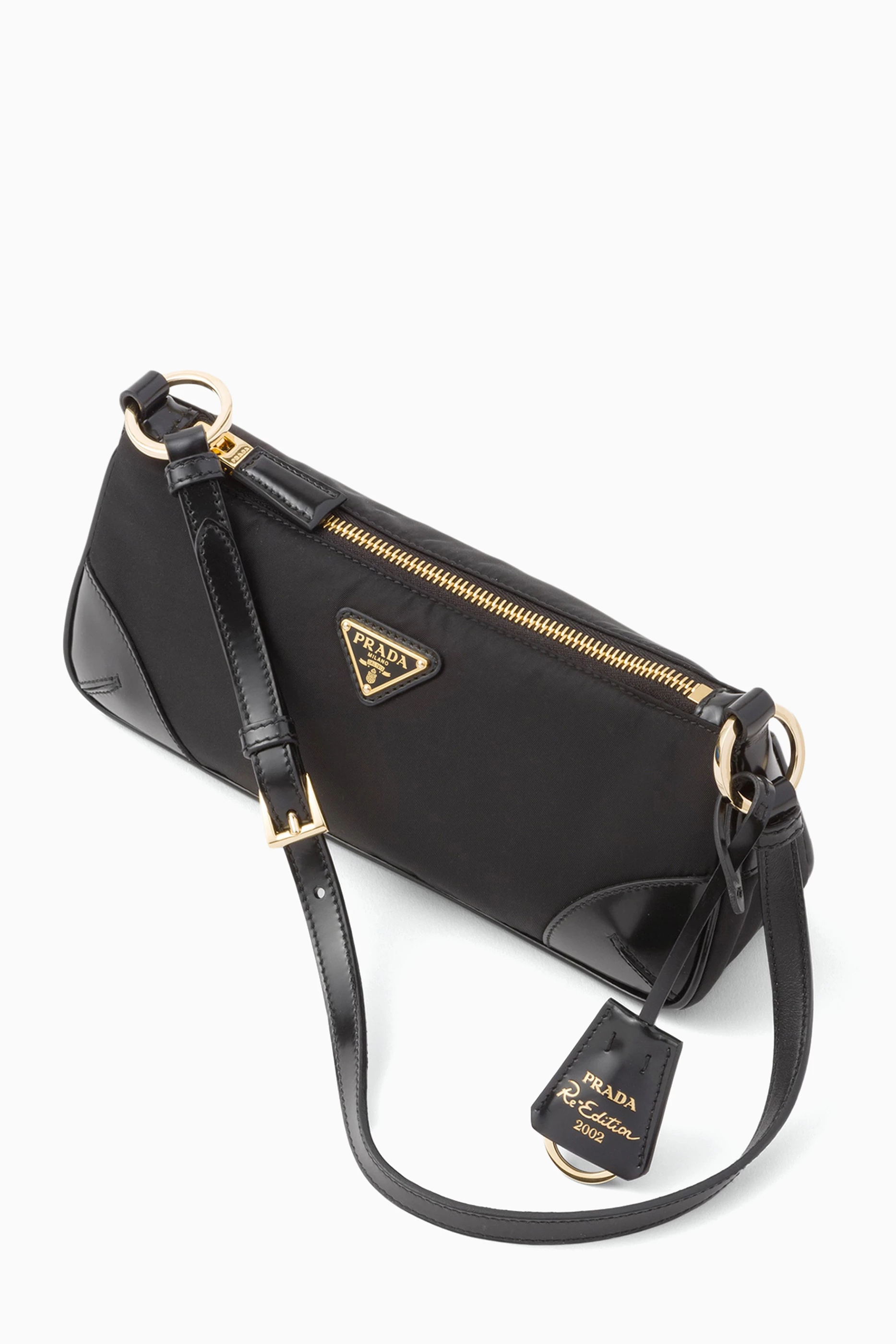 Prada black over new arrivals the shoulder bag