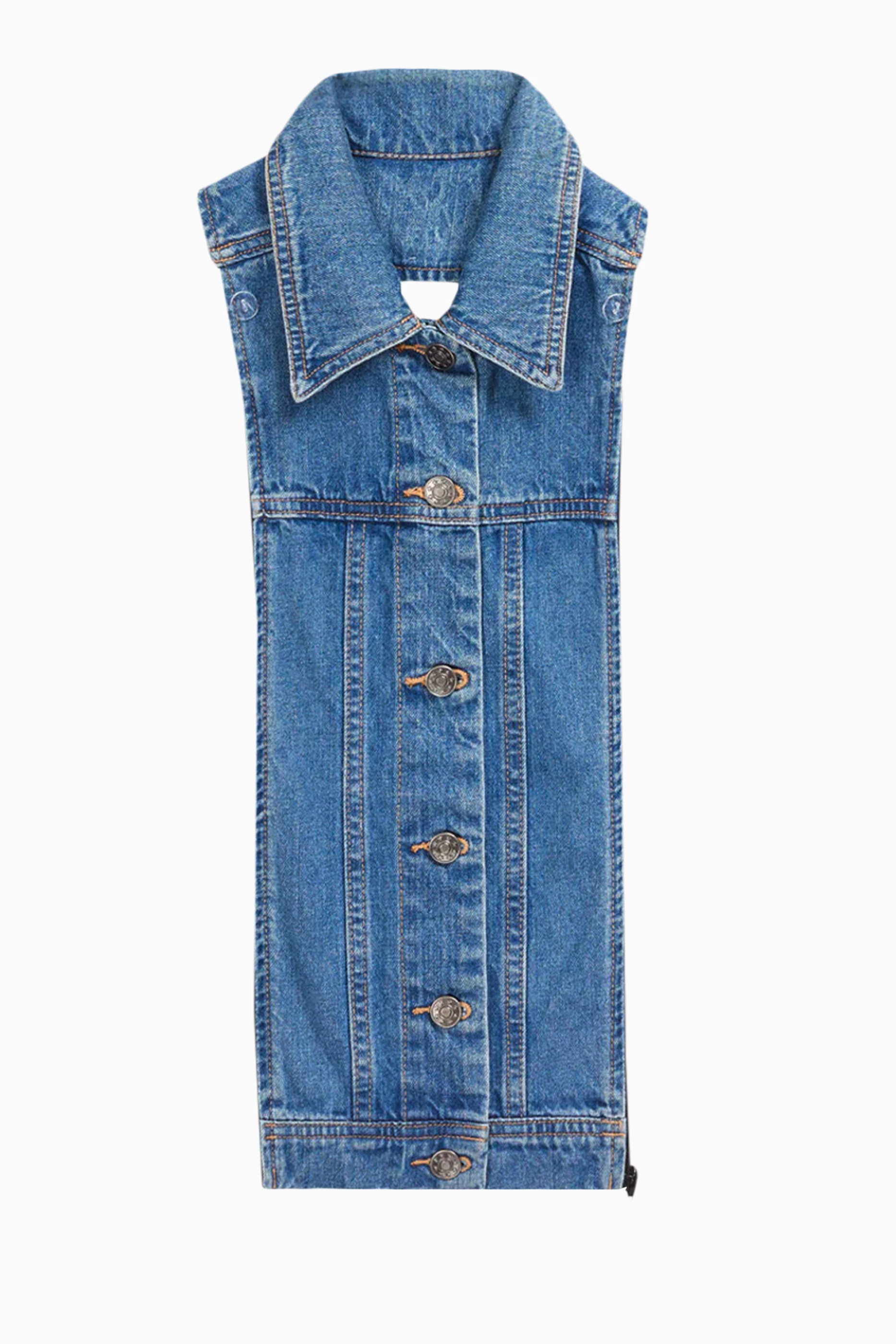 Blue sale denim vest