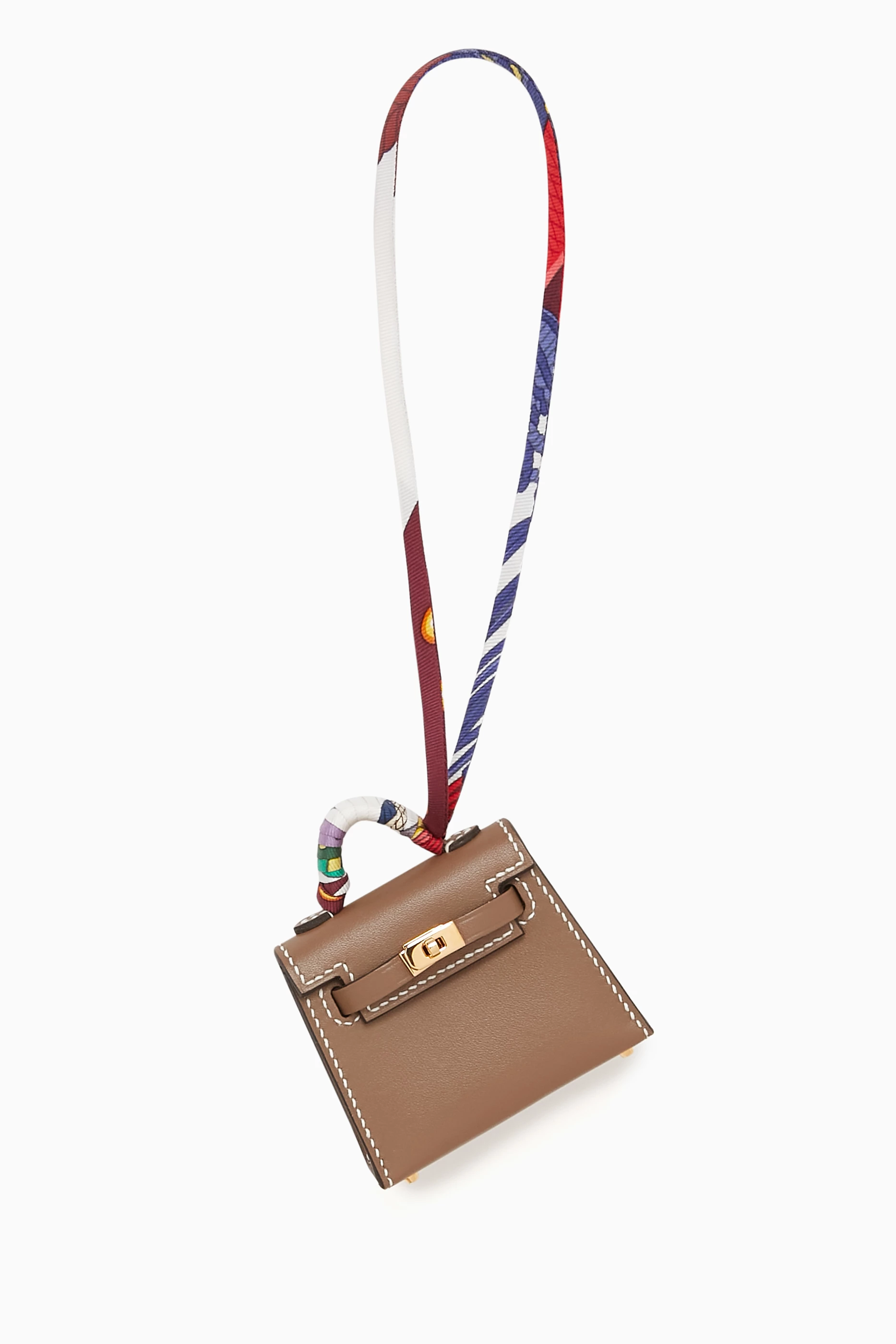 The Hermes Micro Kelly Charm is from the very hard to get nano charms  released by Hermès in 2020. Used as a bag charm, or maybe as a…